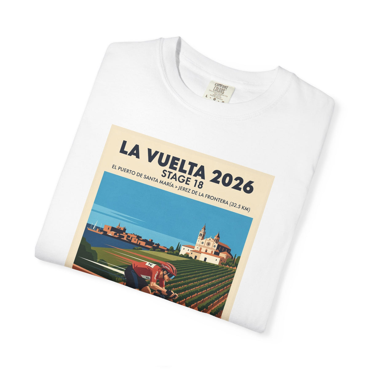 2026 Vuelta a España Stage 18 Cycling T-Shirt | El Puerto de Santa María to Jerez 32.5km | Graphic Tee