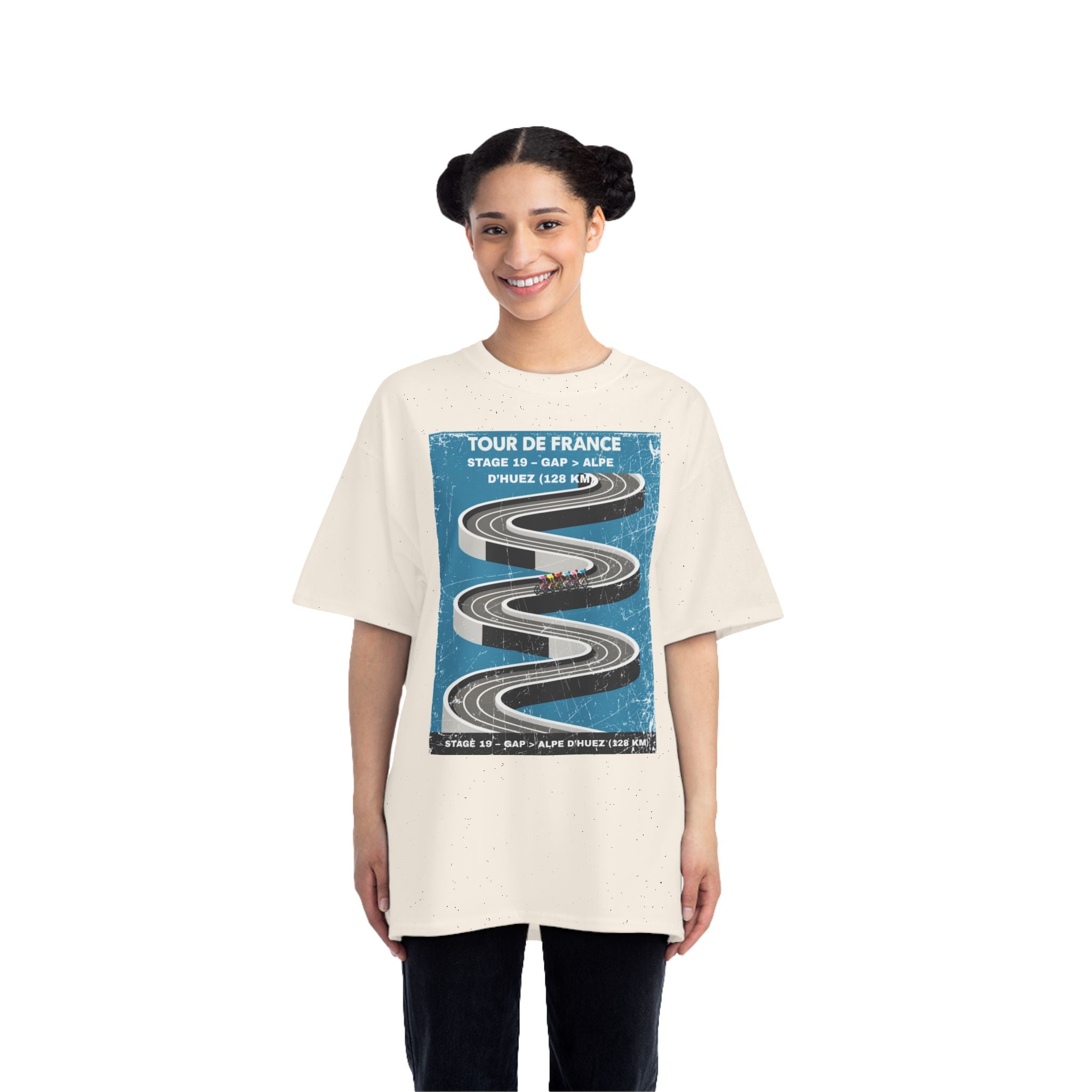Tour de France 2026 Stage 19 Gap > Alpe d Huez T-Shirt | Bauhaus Mountain Cycling Poster