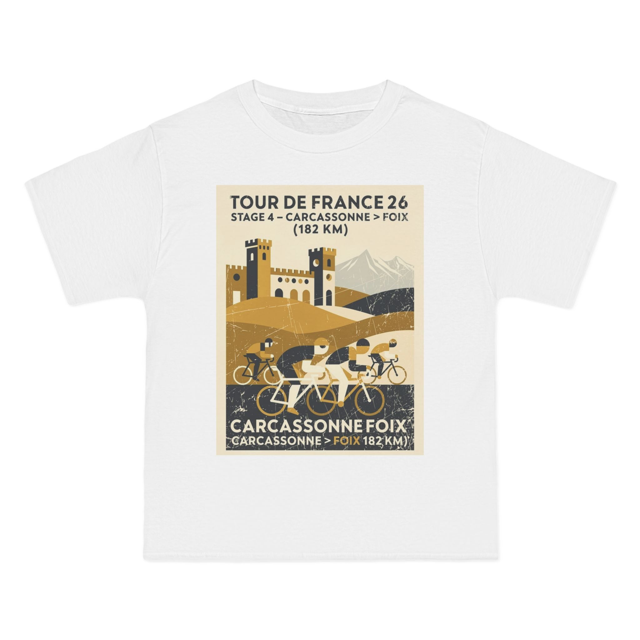 Tour de France 2026 Stage 4 Carcassonne > Foix T-Shirt | Bauhaus Cycling Artwork