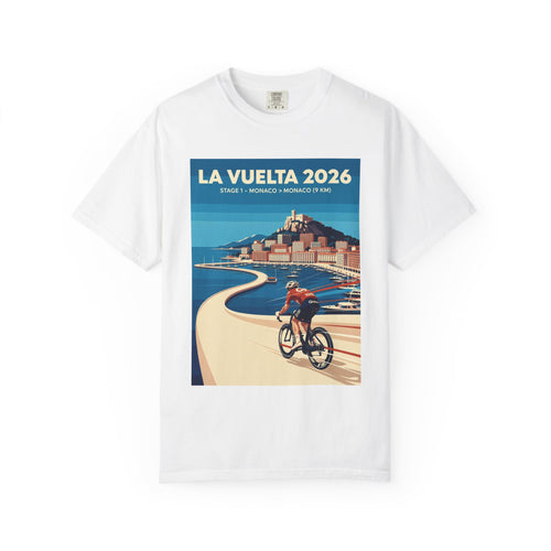 La Vuelta 2026 Stage 1 Monaco Vintage Cycling Poster Tee