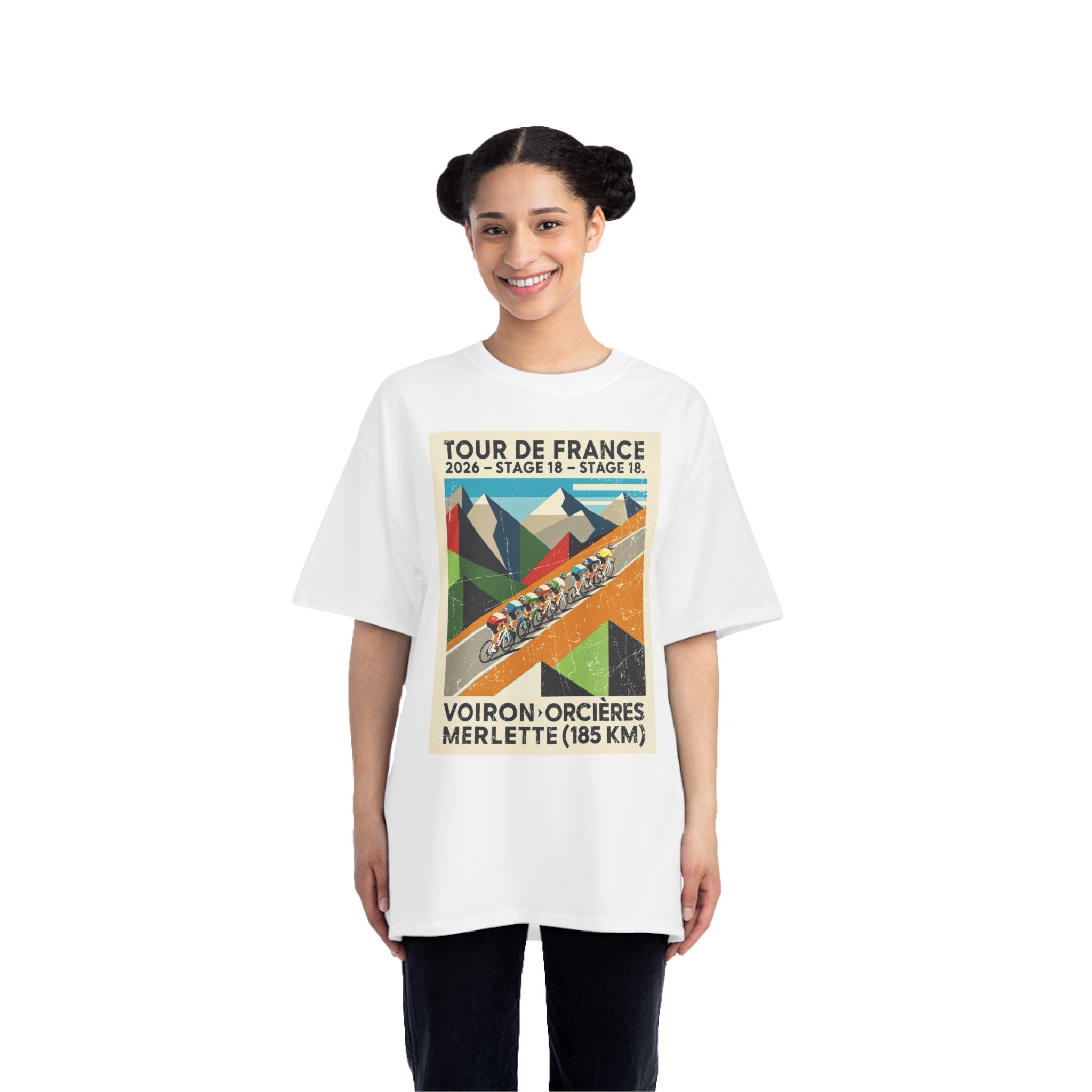 Tour de France 2026 Stage 18 Voiron > Orcières-Merlette T-Shirt | Cycling Summit Route