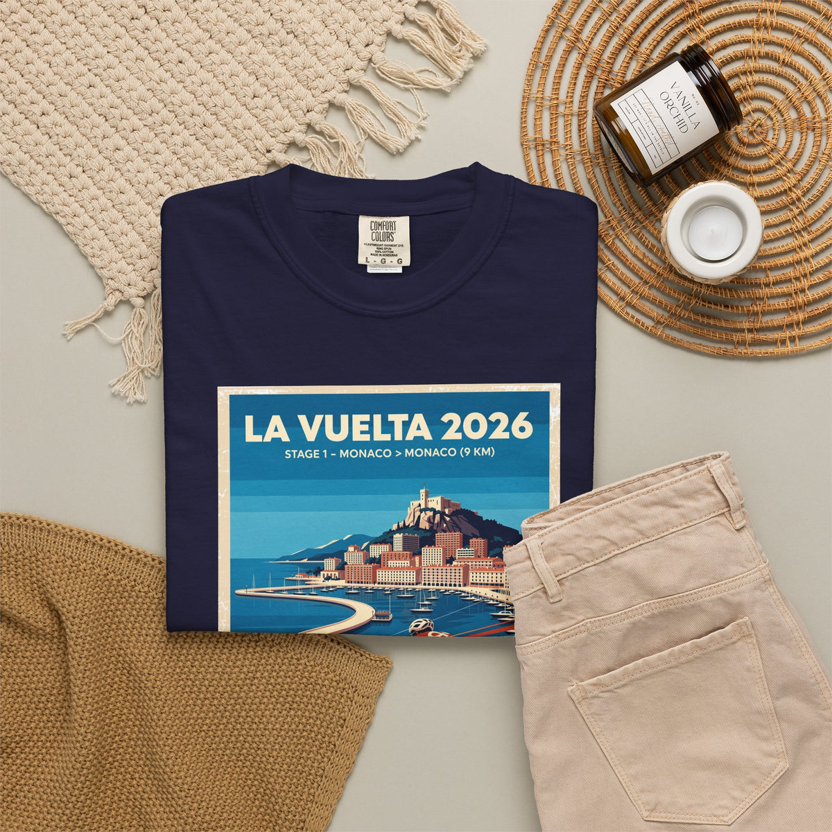 2026 Vuelta a España Stage 1 Cycling T-Shirt | Monaco to Monaco 9km | Graphic Tee