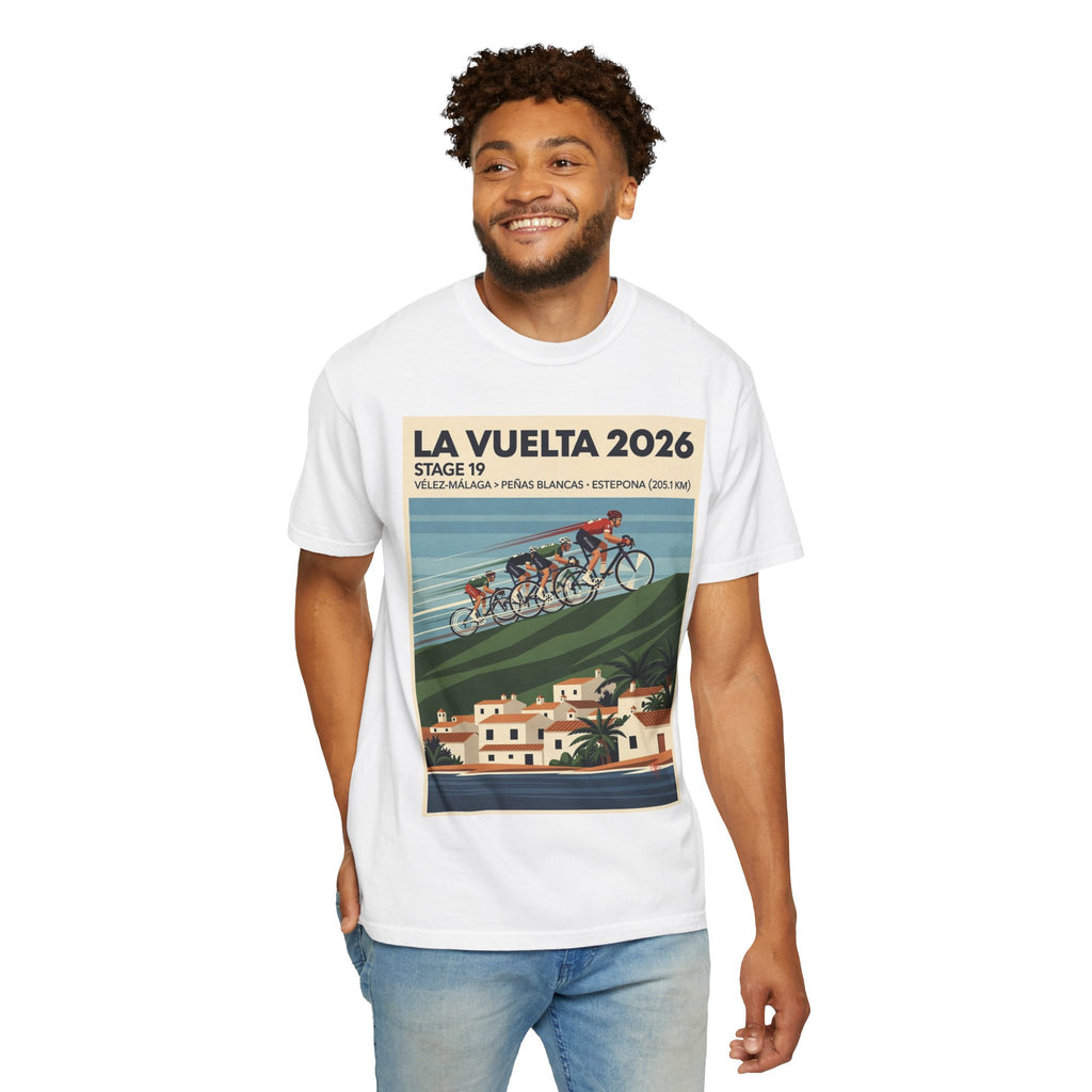 2026 Vuelta a España Stage 19 Cycling T-Shirt | Vélez-Málaga to Peñas Blancas 205.1km | Graphic Tee