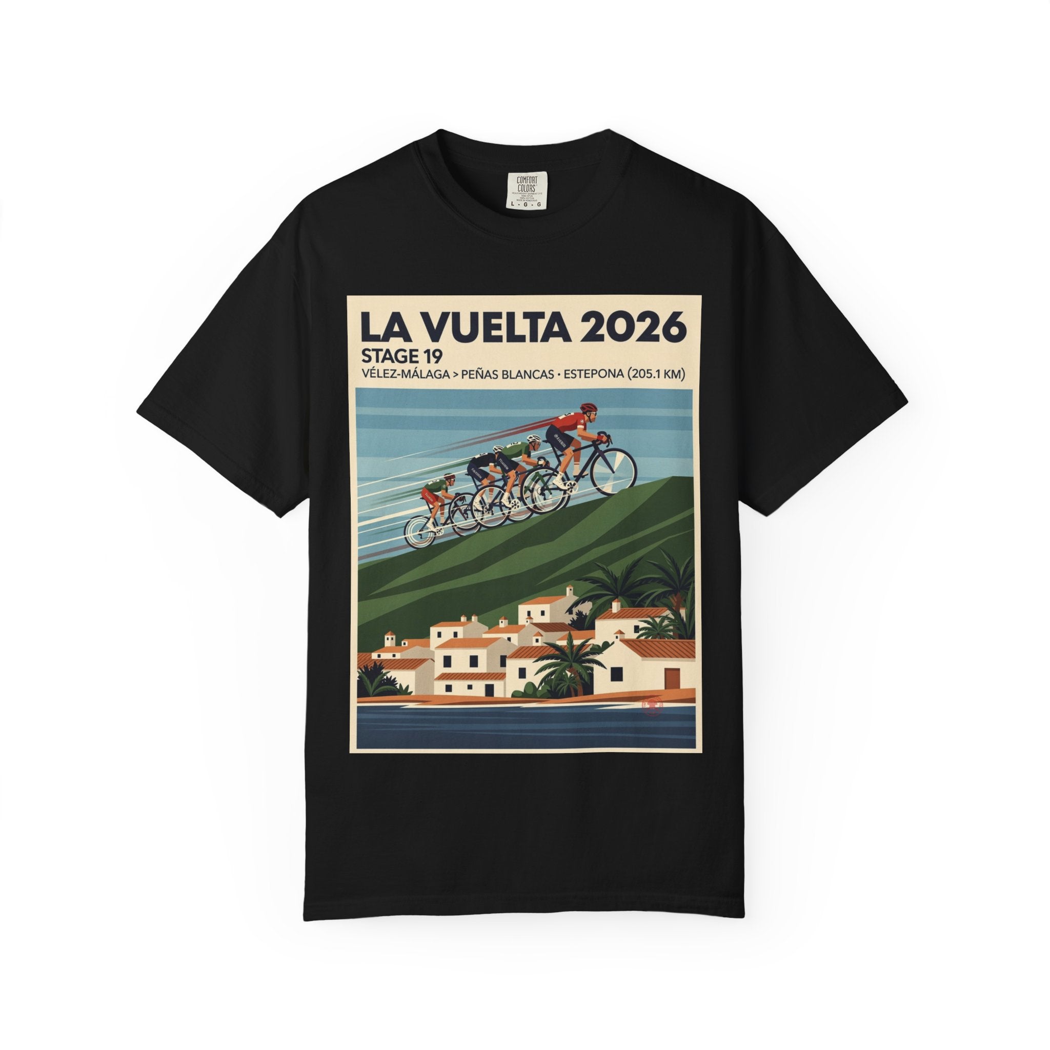 2026 Vuelta a España Stage 19 Cycling T-Shirt | Vélez-Málaga to Peñas Blancas 205.1km | Graphic Tee