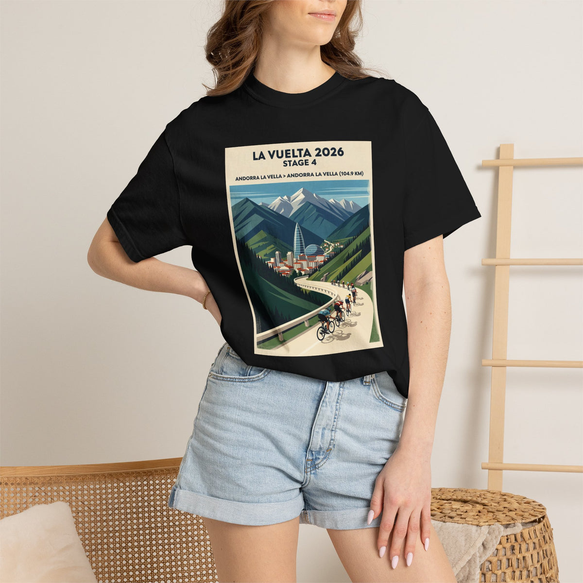 2026 Vuelta a España Stage 4 Cycling T-Shirt | Andorra la Vella 104.9km | Graphic Tee