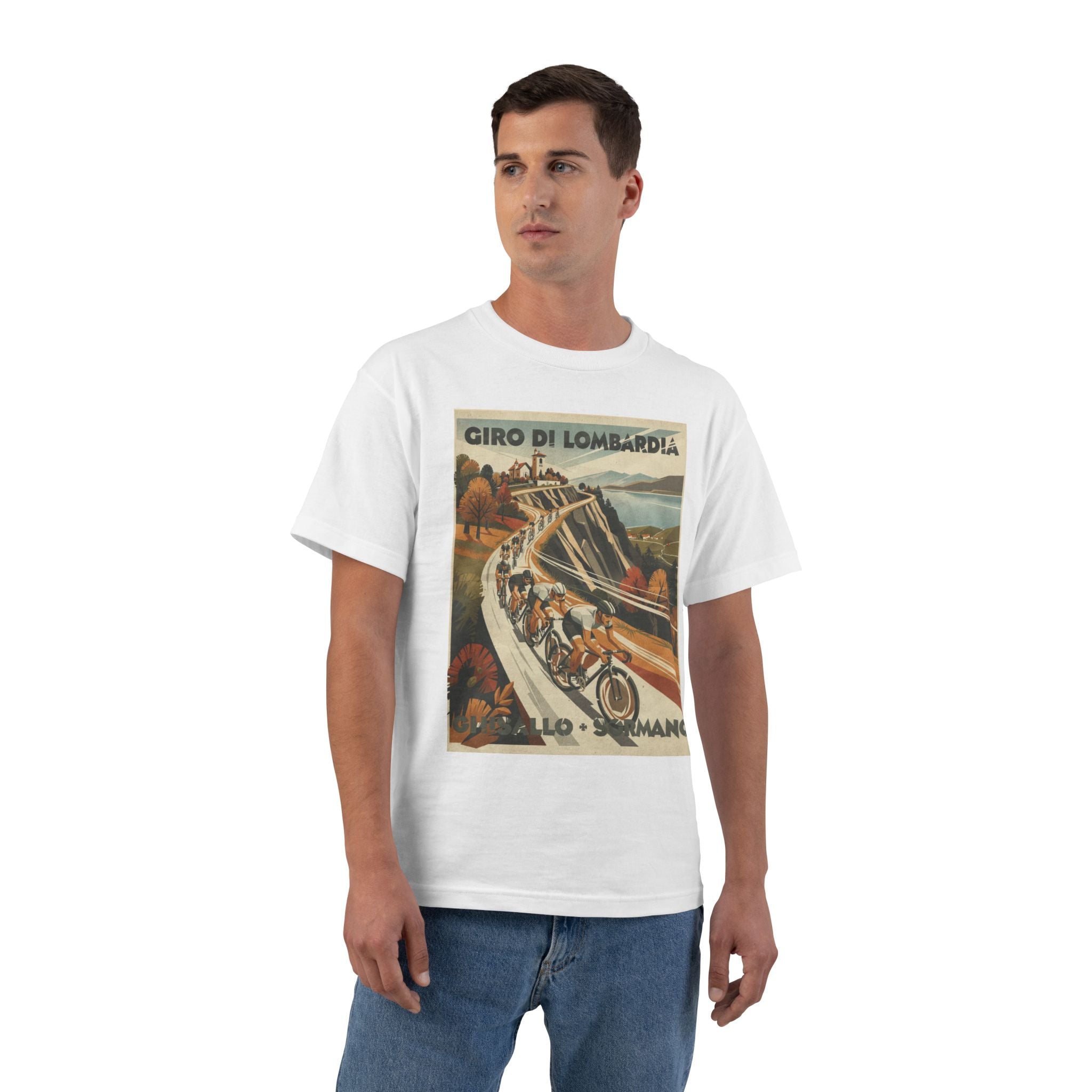 Il Lombardia Cycling Poster Giro di Lombardia T-Shirt | Futurist Italian Bike Art