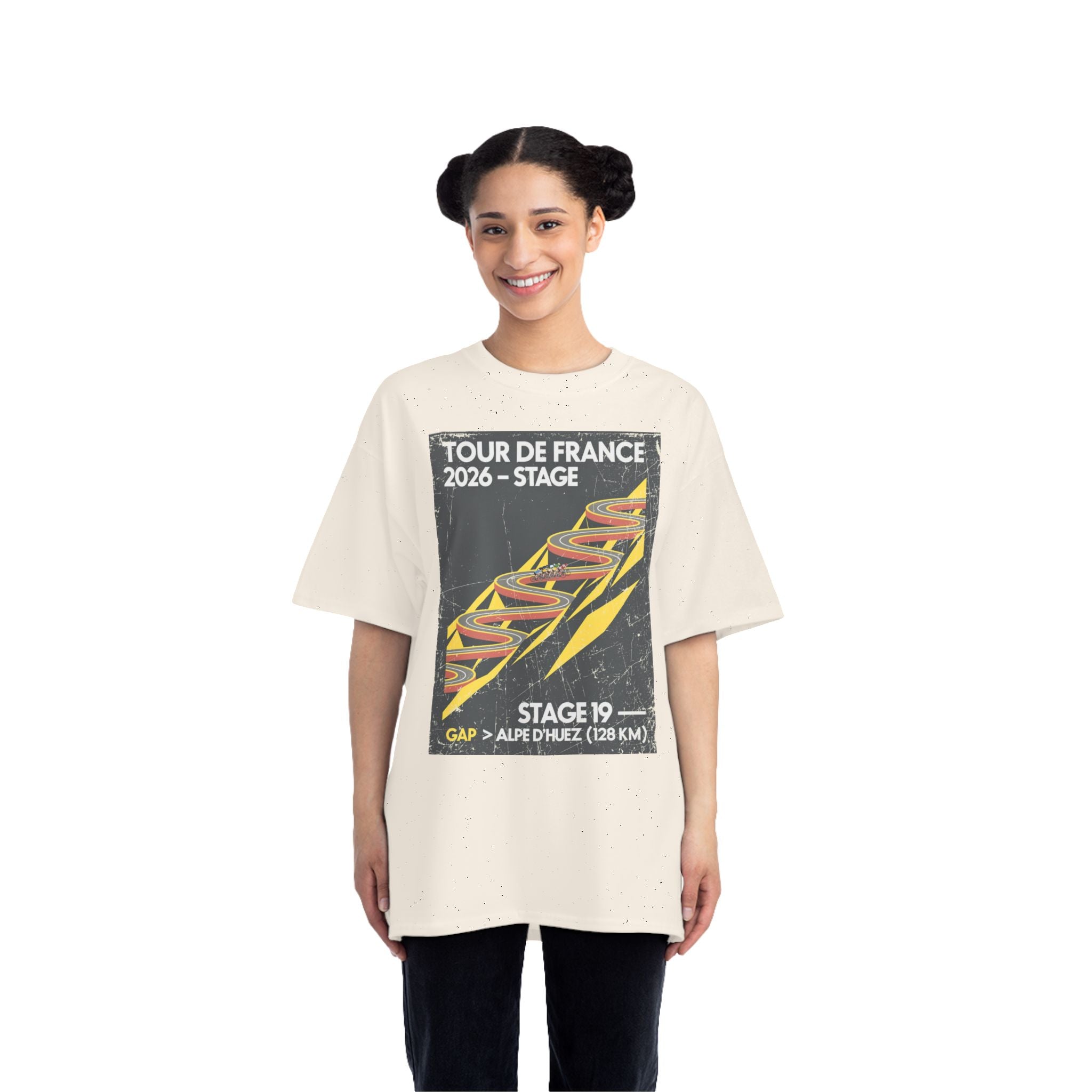 Tour de France 2026 Stage 19 Gap > Alpe d Huez T-Shirt | Bauhaus Mountain Cycling Poster
