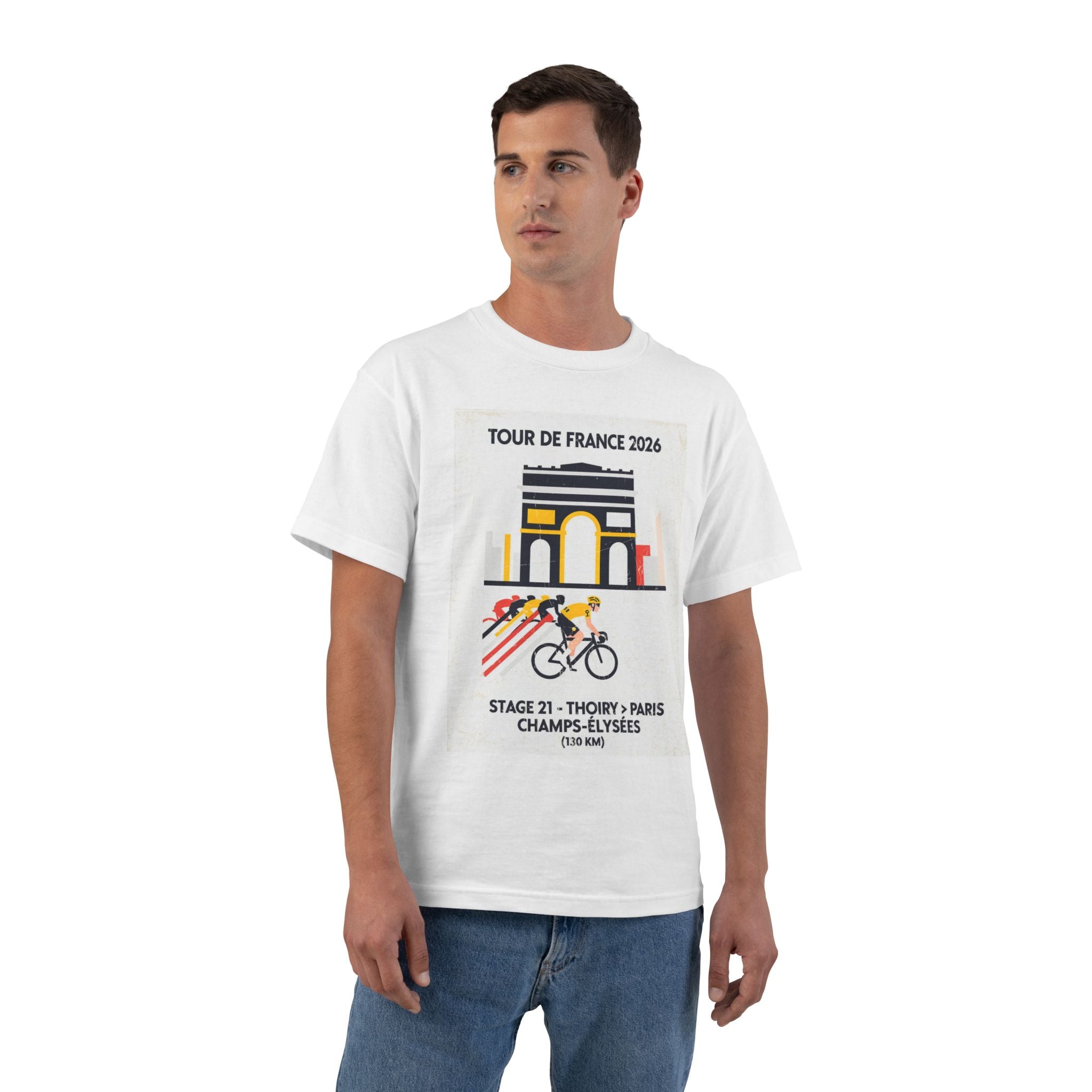 Tour de France 2026 Stage 21 Thoiry to Paris Champs-Élysées T-Shirt | Cycling Poster Design