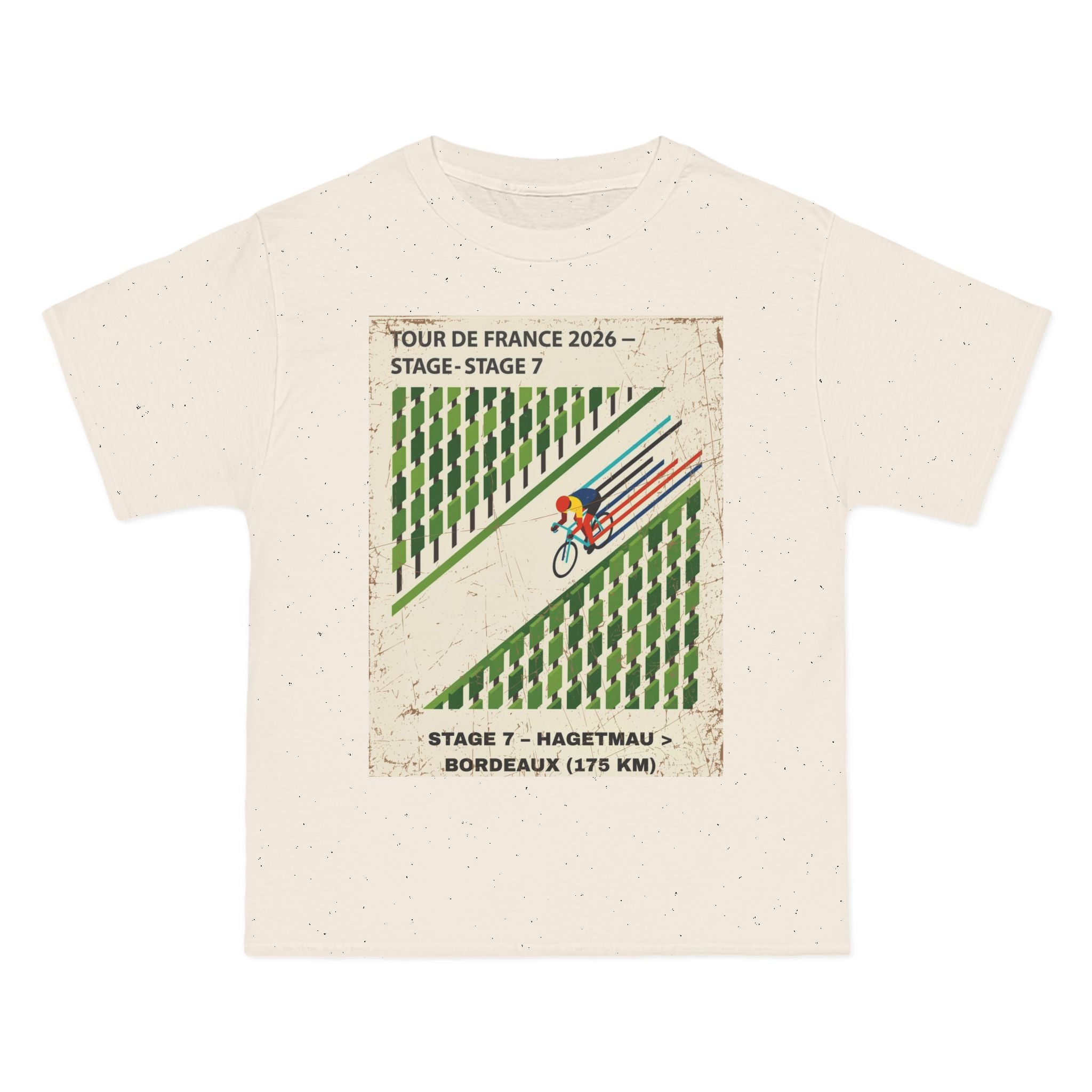 Tour de France 2026 Stage 7 Cycling T-Shirt | Hagetmau to Bordeaux 175km | Graphic Tee