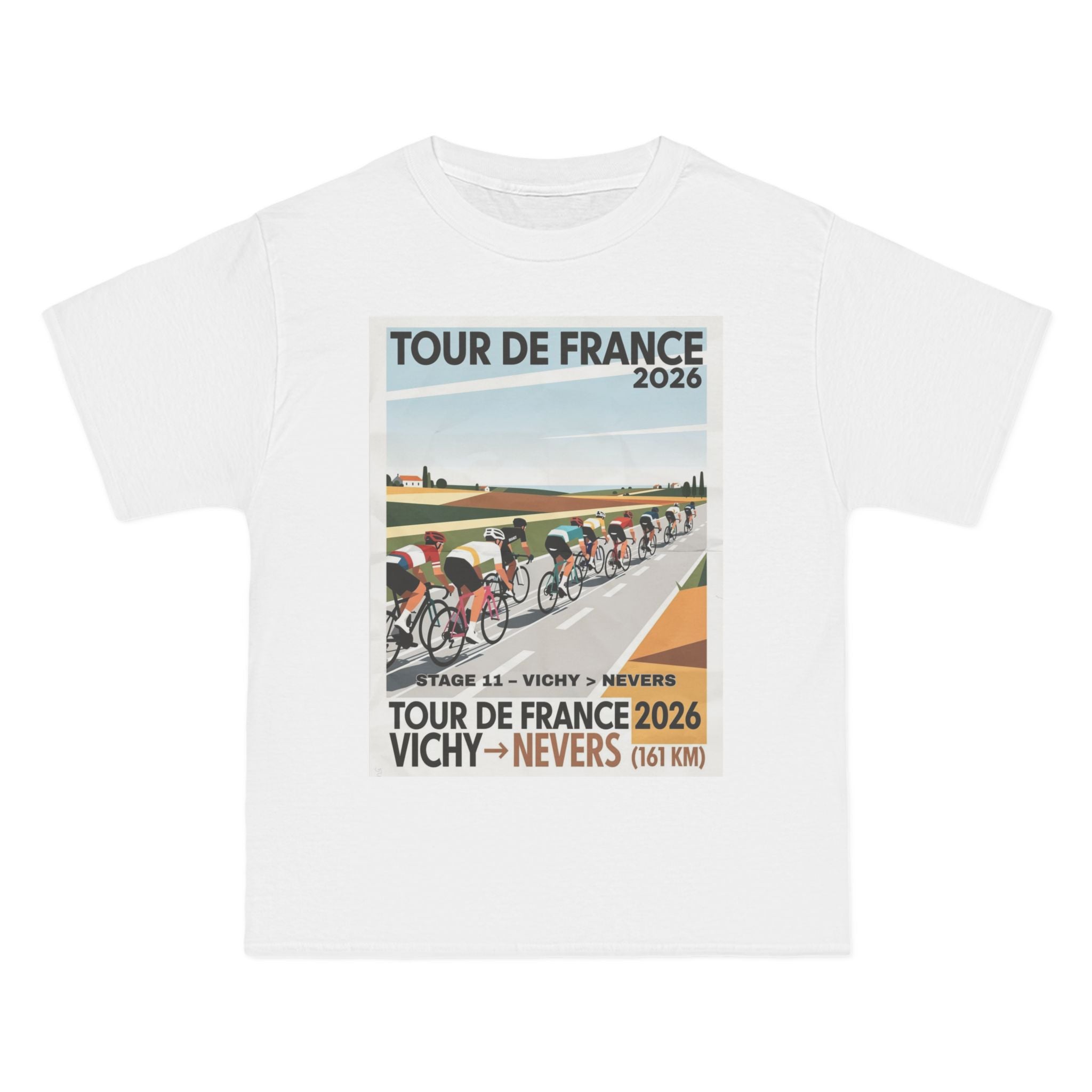 Tour de France 2026 Stage 11 Vichy to Nevers T-Shirt | Cycling Peloton Vector Art