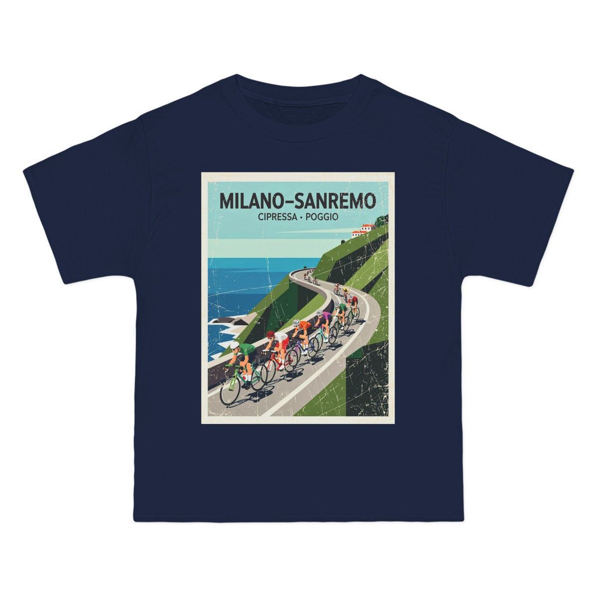 Milano Sanremo Cycling Tee T-Shirt | Cipressa Poggio Echelon Race