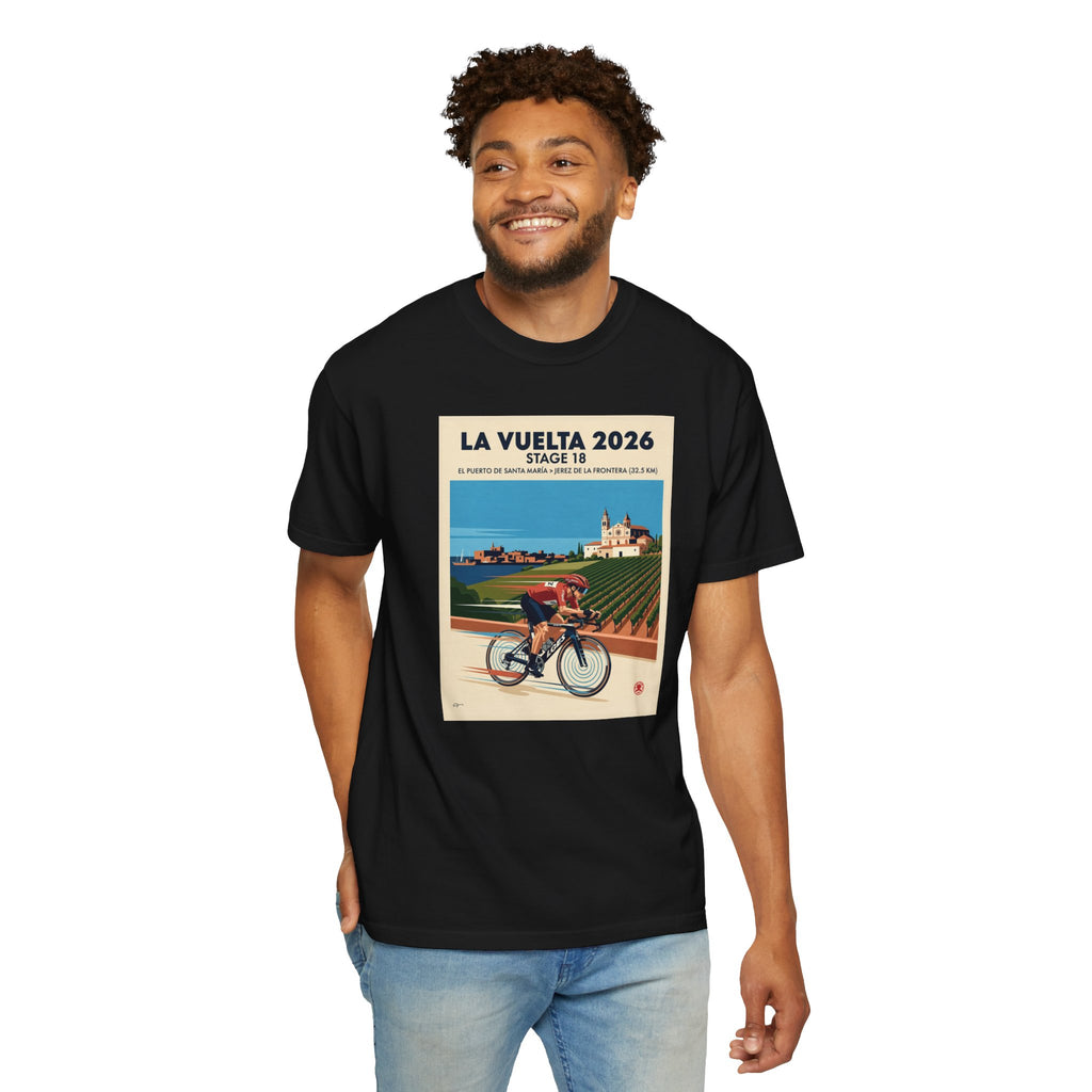 2026 Vuelta a España Stage 18 Cycling T-Shirt | El Puerto de Santa María to Jerez 32.5km | Graphic Tee