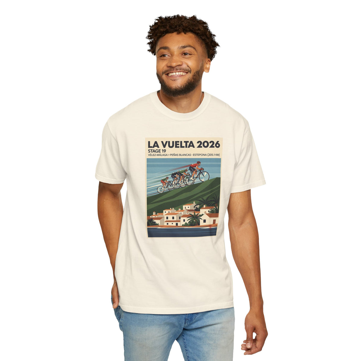 2026 Vuelta a España Stage 19 Cycling T-Shirt | Vélez-Málaga to Peñas Blancas 205.1km | Graphic Tee