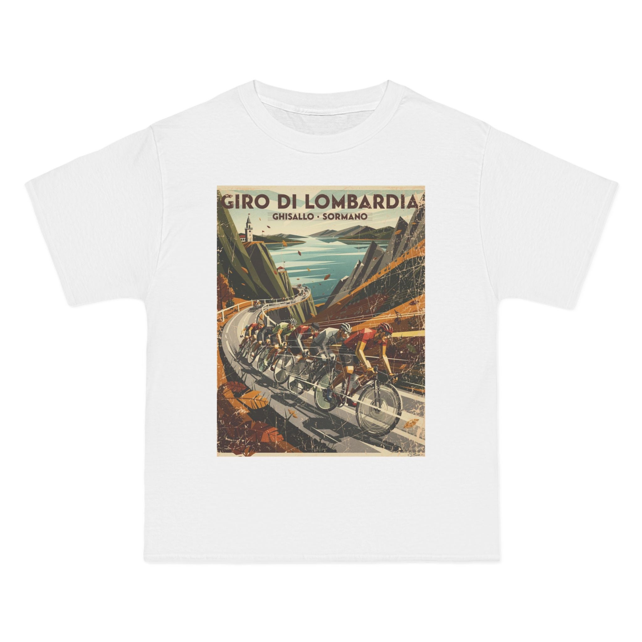 Il Lombardia Cycling Poster GIRO Di Lombardia, T-Shirt | Futurist Italy, Muro di Sormano