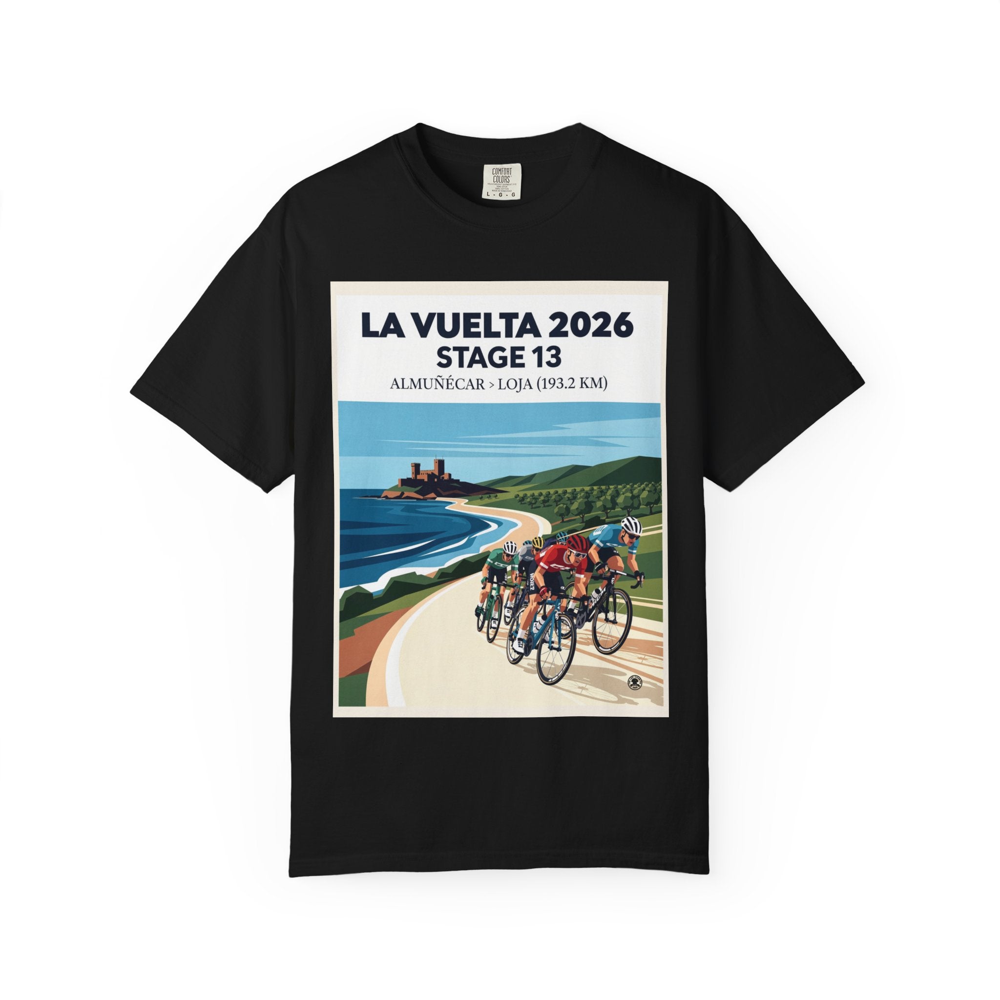 2026 Vuelta a España Stage 13 Cycling T-Shirt | Almuñécar to Loja 193.2km | Graphic Tee