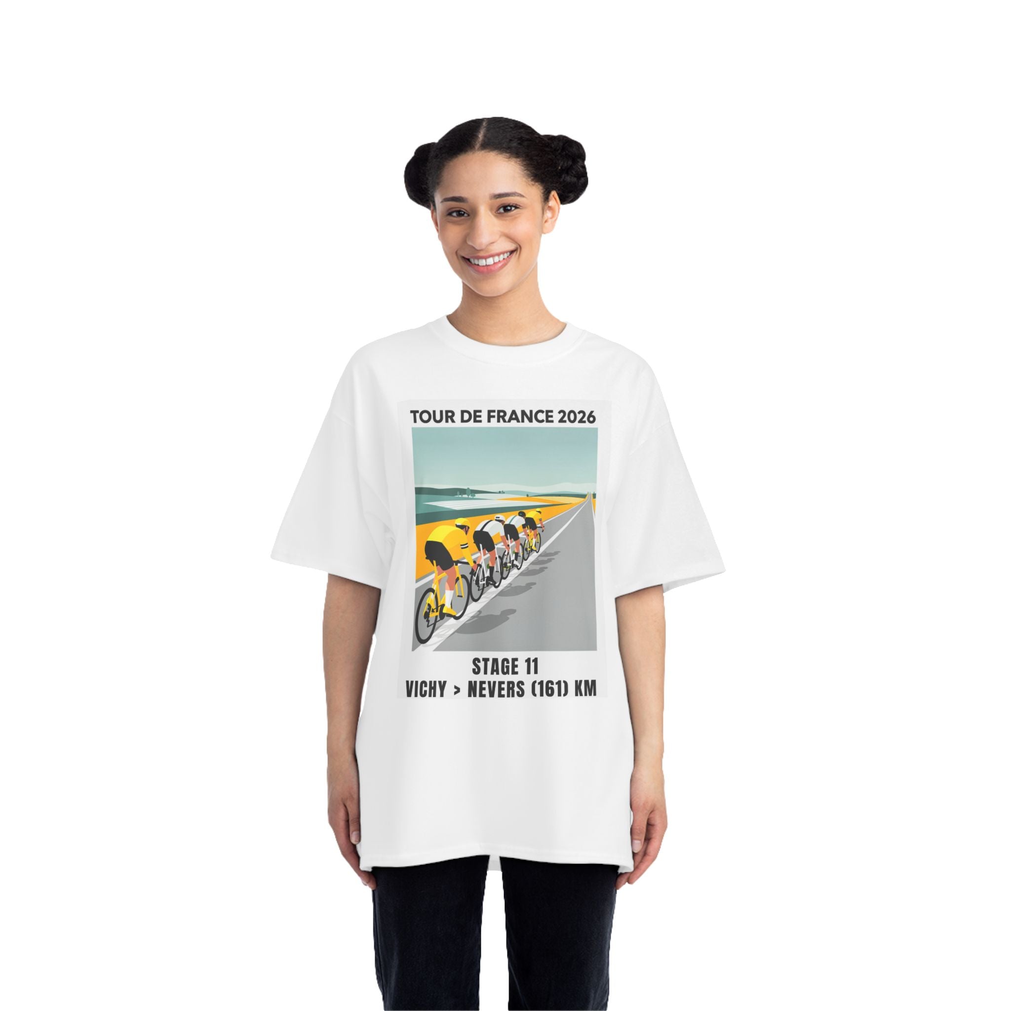 Tour de France 2026 Stage 11 Vichy to Nevers T-Shirt | Cycling Peloton Vector Art