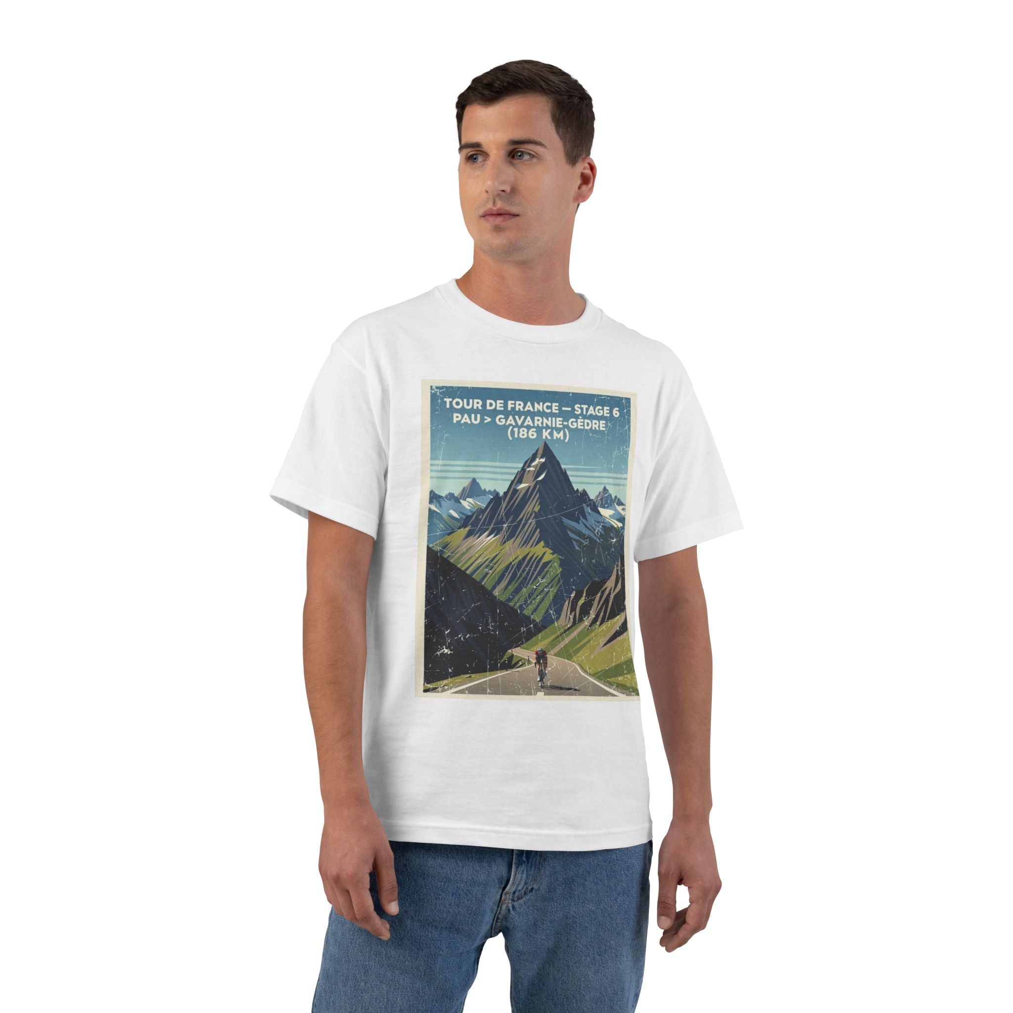 Tour de France 2026 Stage 6 Pau > Gavarnie-Gèdre T-Shirt | Mountain Poster, Solo Climber