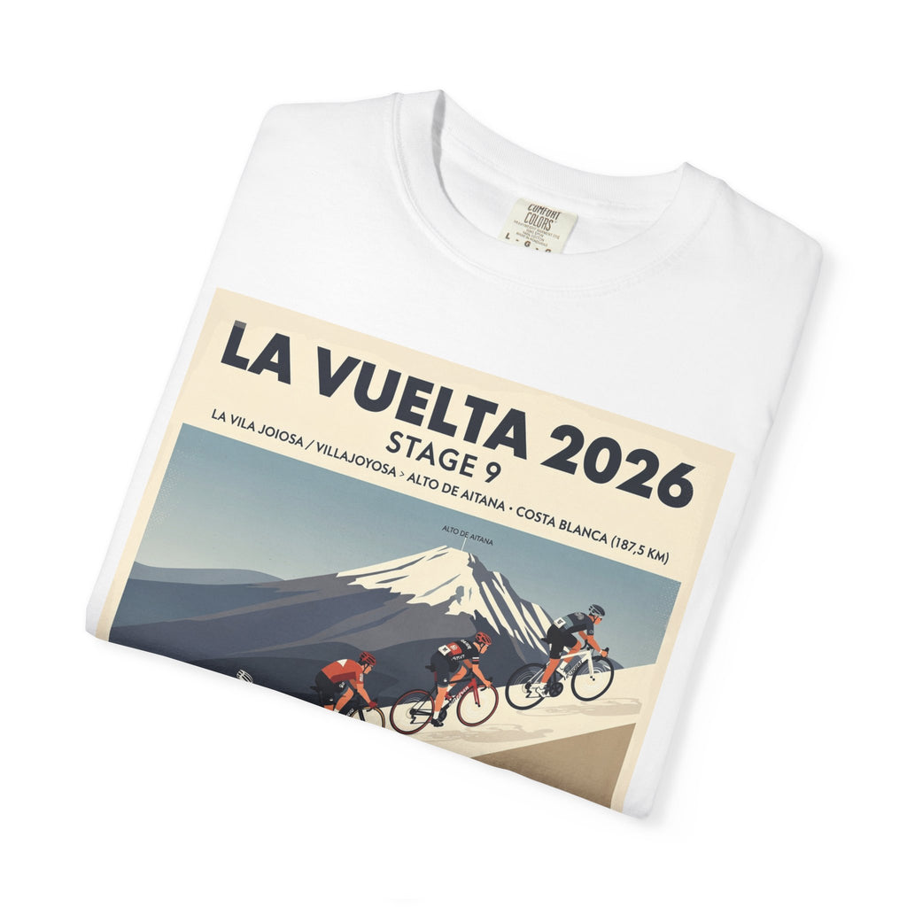 2026 Vuelta a España Stage 9 Cycling T-Shirt | Villajoyosa to Alto de Aitana 187.5km | Graphic Tee