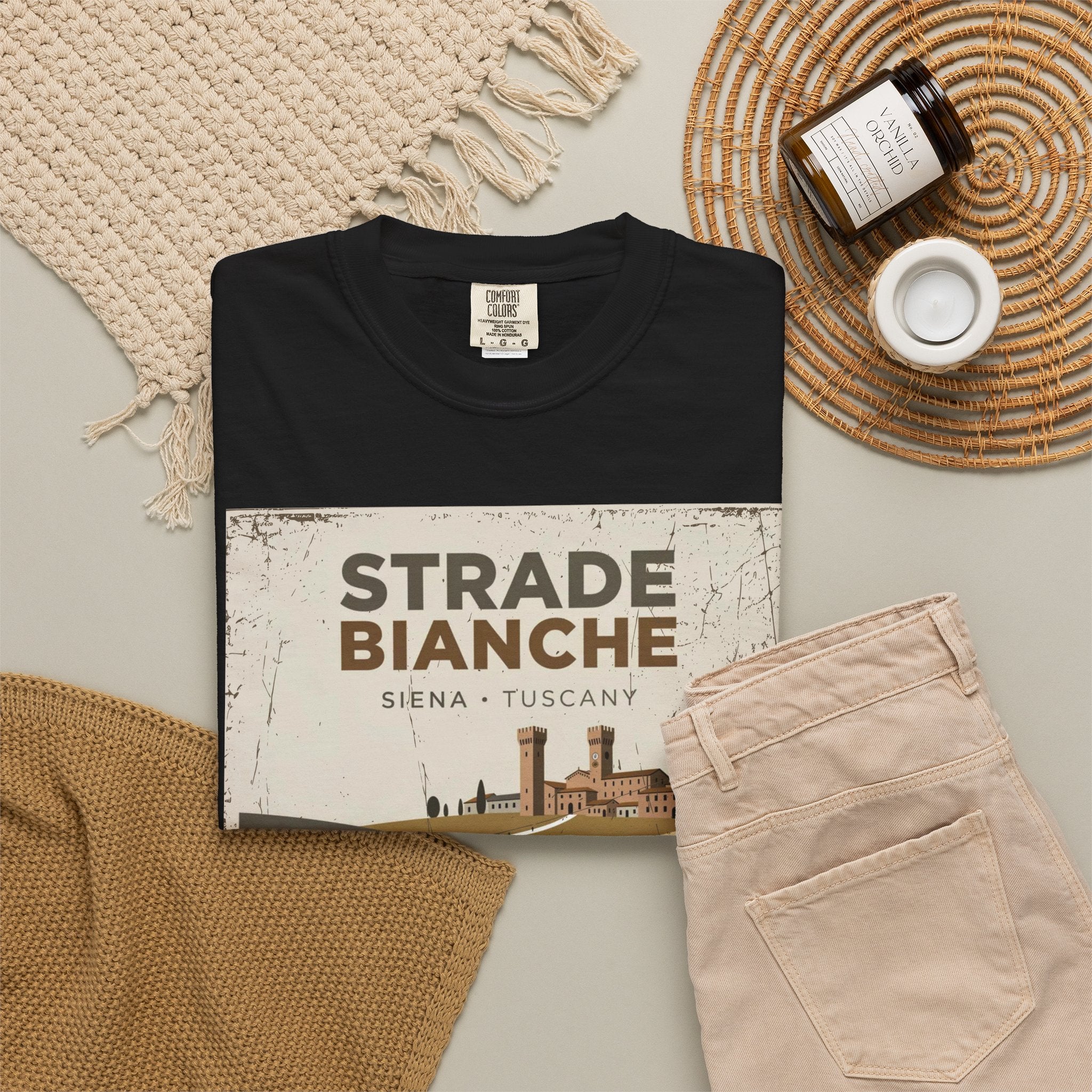 Strade Bianche Cycling Tee | Siena Tuscany Gravel Road Bike Shirt