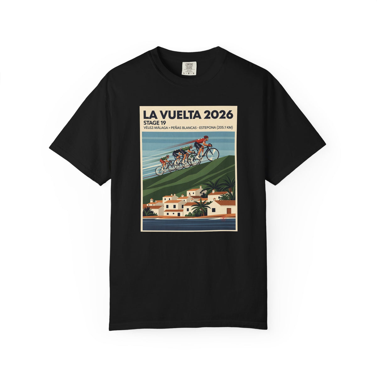 2026 Vuelta a España Stage 19 Cycling T-Shirt | Vélez-Málaga to Peñas Blancas 205.1km | Graphic Tee