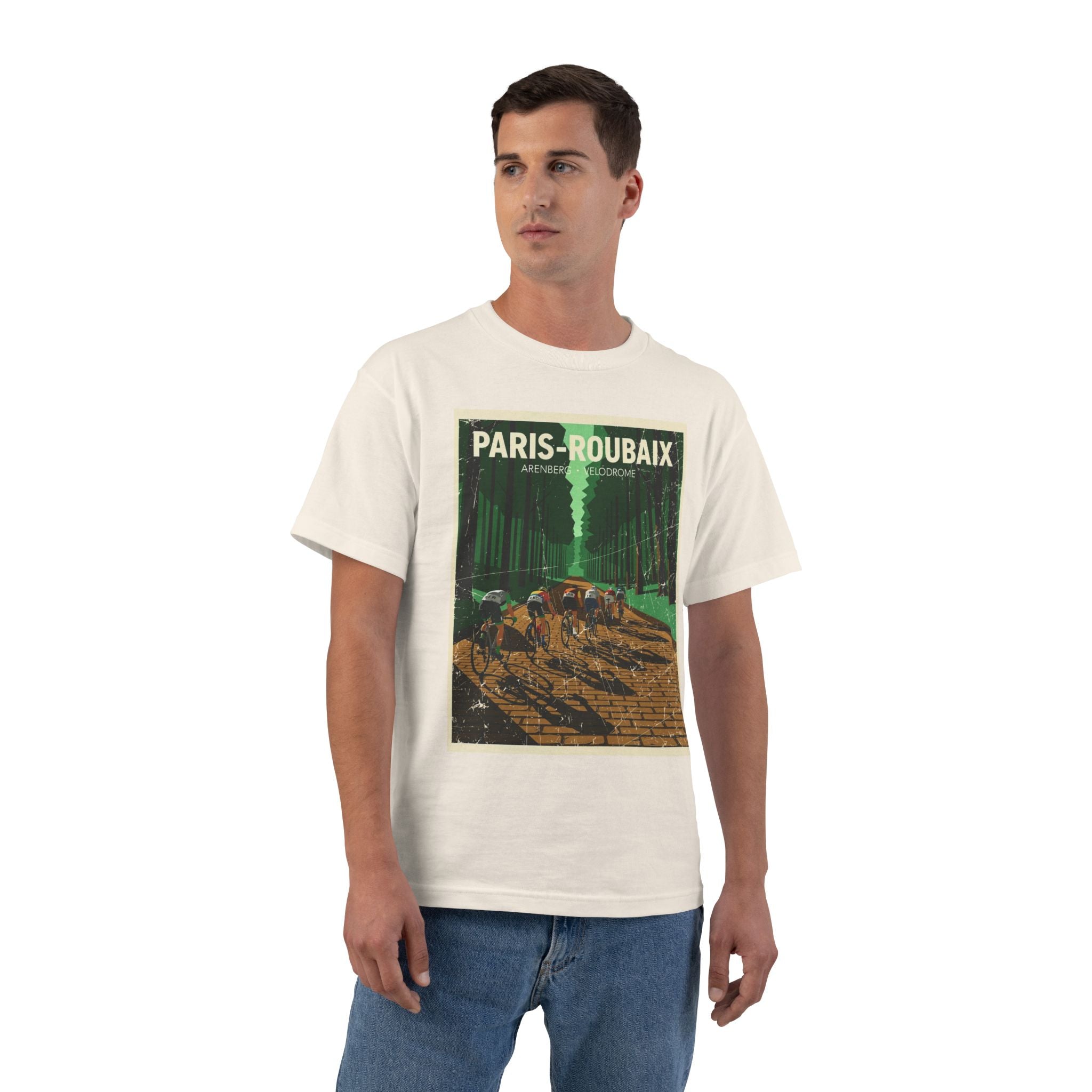 Paris Roubaix Echelon Cycling T-Shirt | Arenberg Velodrome Graphic Tee