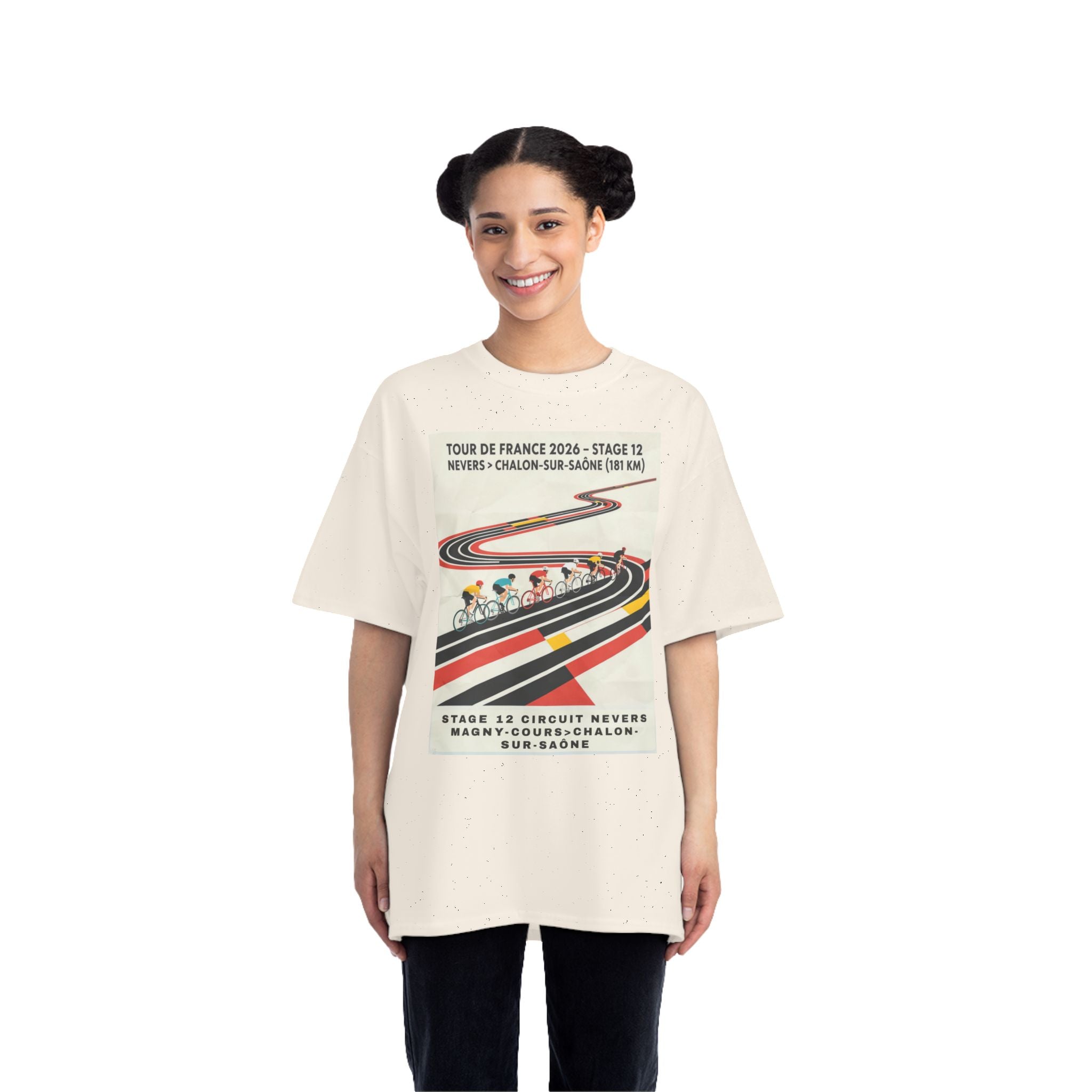 Tour de France 2026 Stage 12 Nevers to Chalon-sur-Saône T-Shirt | Bauhaus Cycling Poster
