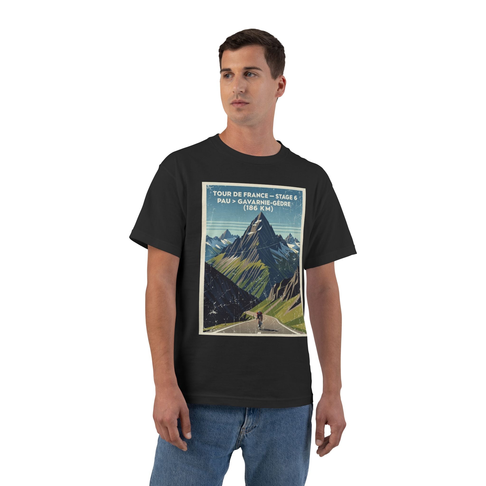 Tour de France 2026 Stage 6 Pau > Gavarnie-Gèdre T-Shirt | Mountain Poster, Solo Climber