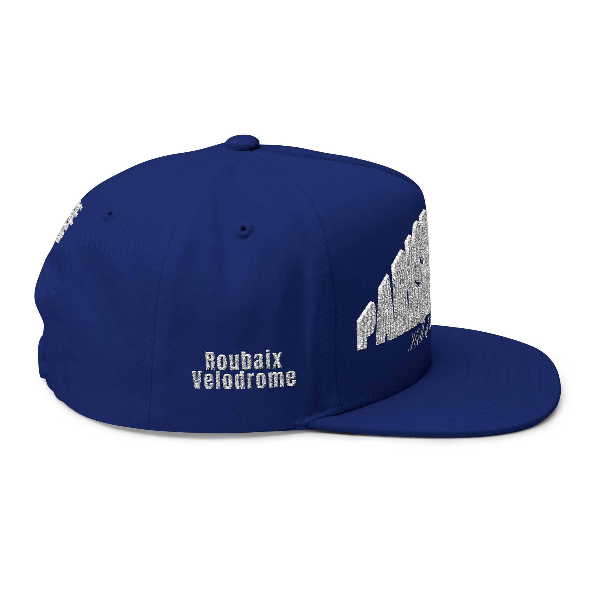 Embroidered Flat Bill Snapback Cap, Paris-Roubaix Race Hat, Stylish Christmas Gift, Cyclist Cap, Yupoong High Quality