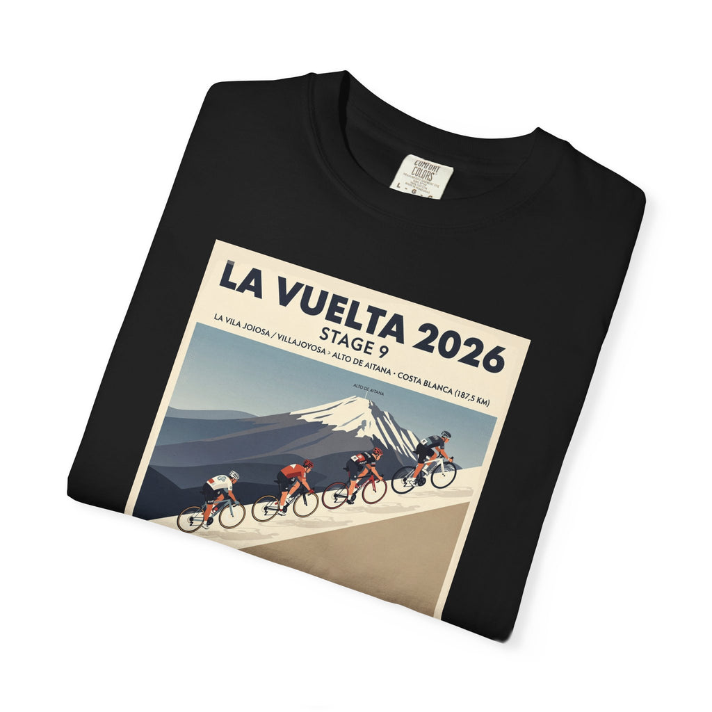 2026 Vuelta a España Stage 9 Cycling T-Shirt | Villajoyosa to Alto de Aitana 187.5km | Graphic Tee