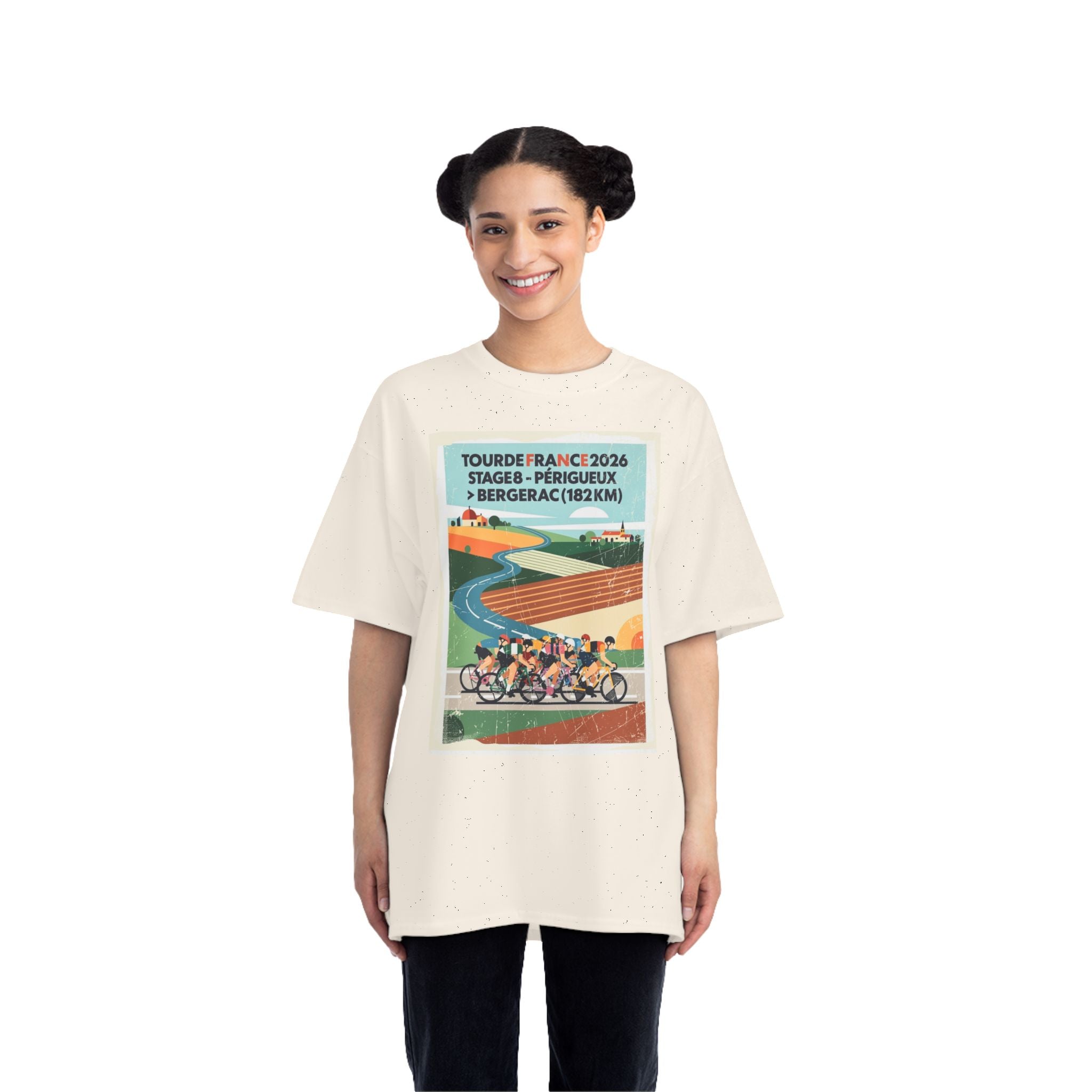 Tour de France 2026 Stage 8 Périgueux > Bergerac T-Shirt | Cycling Bauhaus Poster