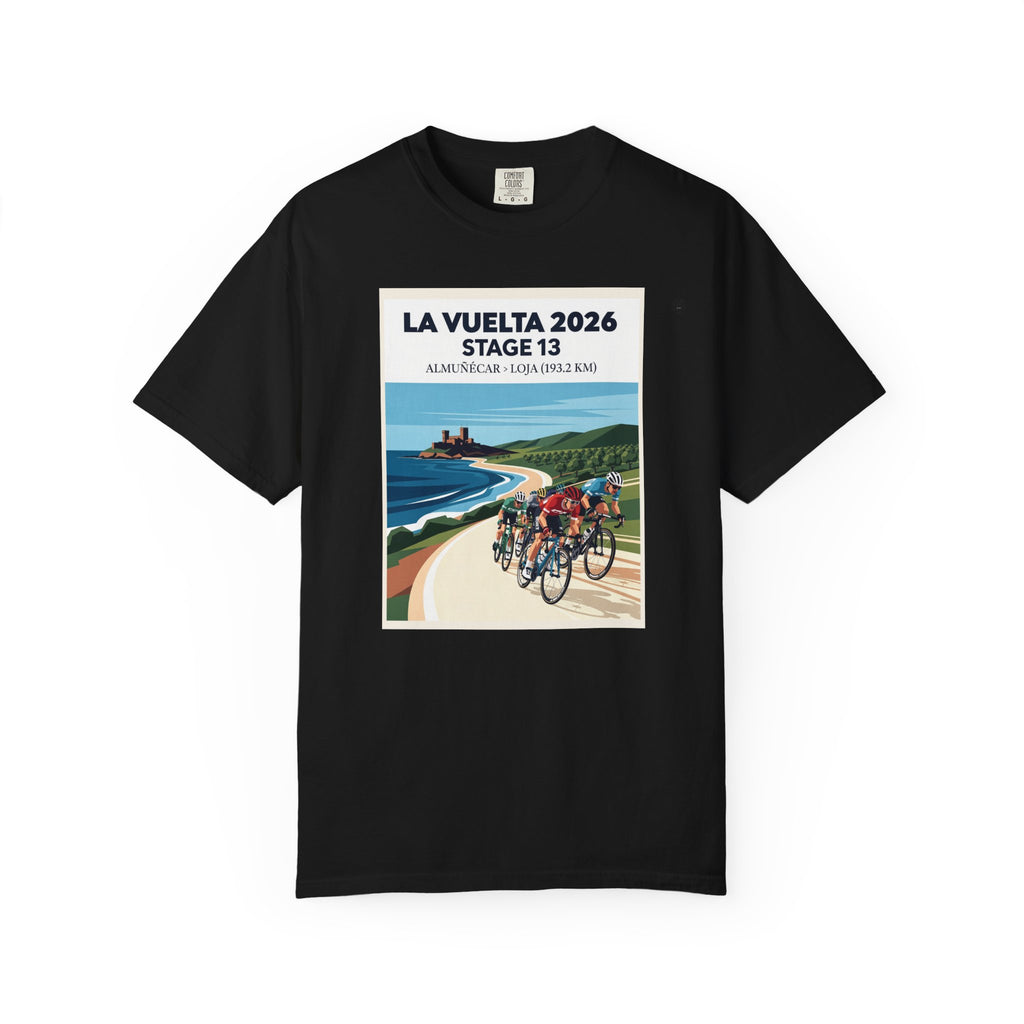 2026 Vuelta a España Stage 13 Cycling T-Shirt | Almuñécar to Loja 193.2km | Graphic Tee