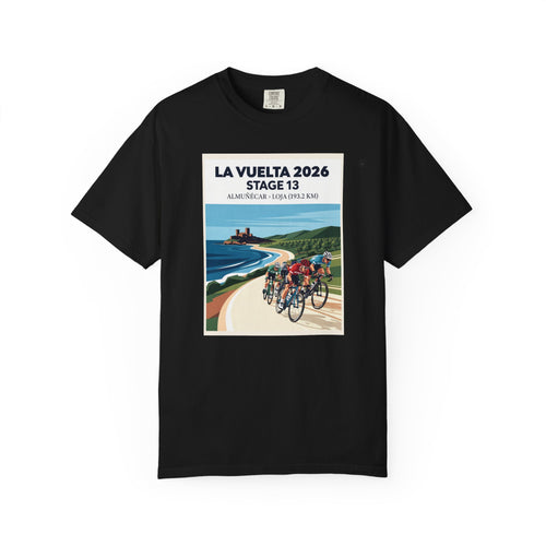 2026 Vuelta a España Stage 13 Cycling T-Shirt | Almuñécar to Loja 193.2km | Graphic Tee