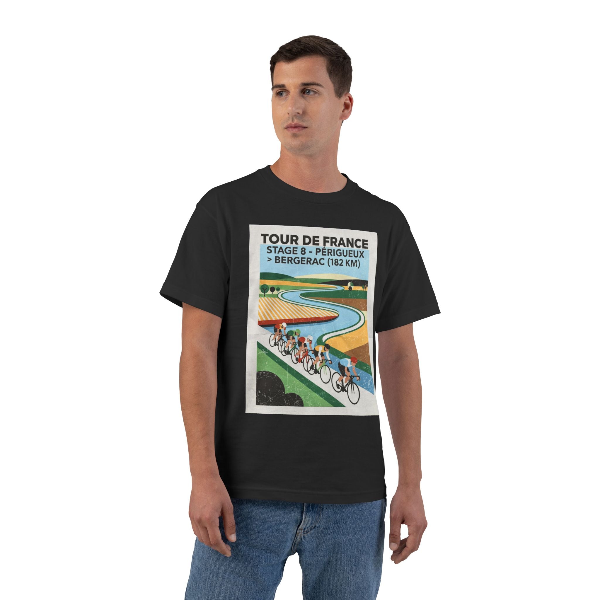 Tour de France 2026 Stage 8 Périgueux > Bergerac T-Shirt | Cycling Poster Art