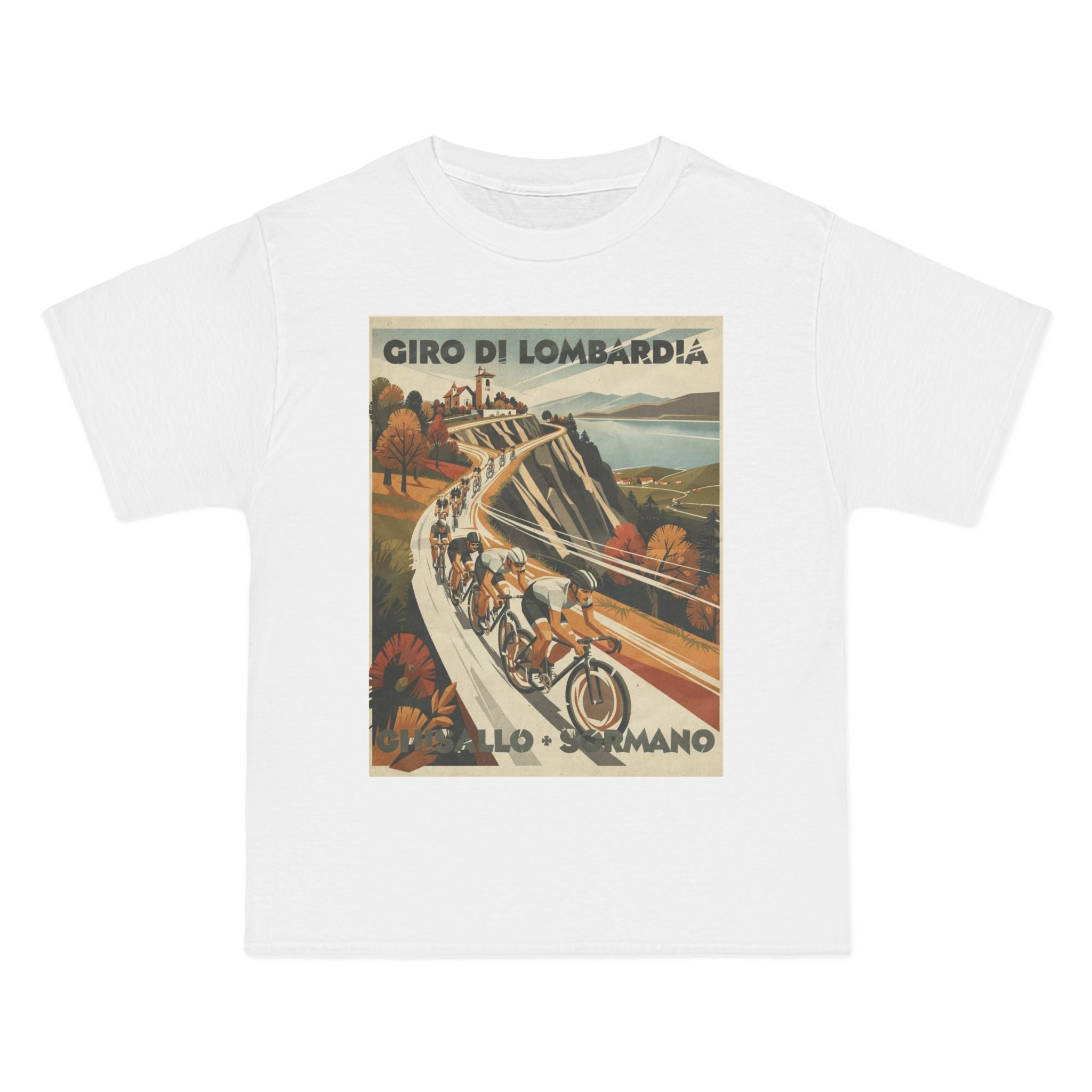 Il Lombardia Cycling Poster Giro di Lombardia T-Shirt | Futurist Italian Bike Art