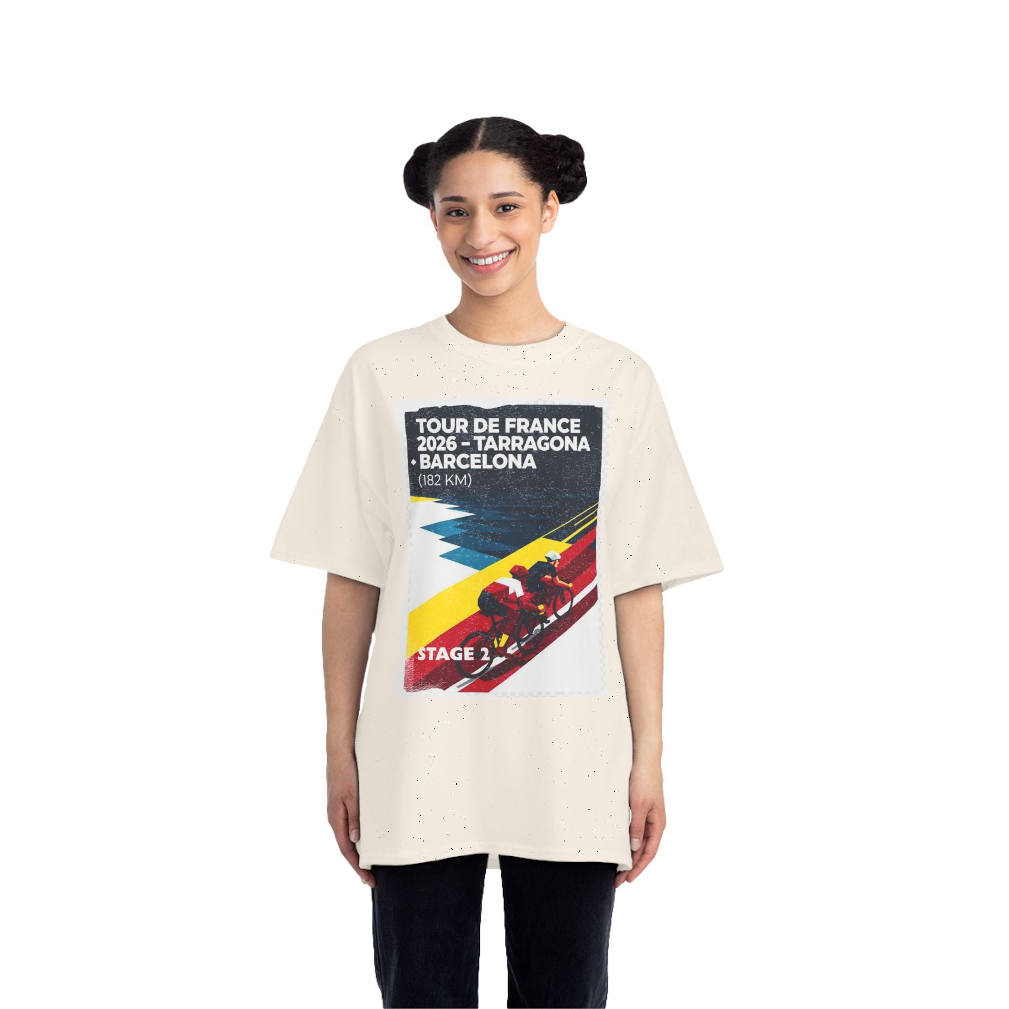 Tour de France 2026 Stage 2 Tarragona > Barcelona T-Shirt | Bauhaus Cycling Poster