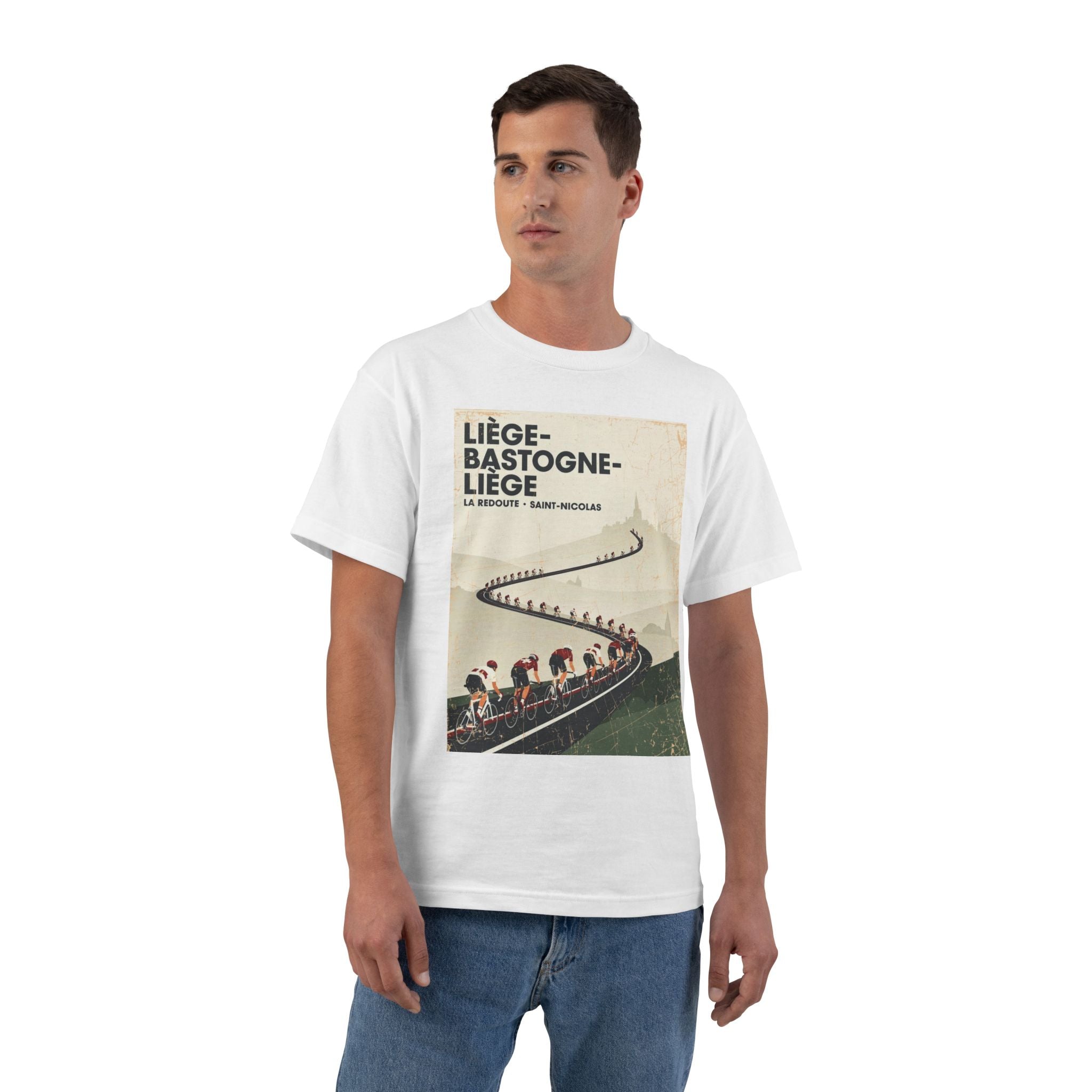 Liège Bastogne Liège Cycling Tee | Bauhaus Vector Race Design