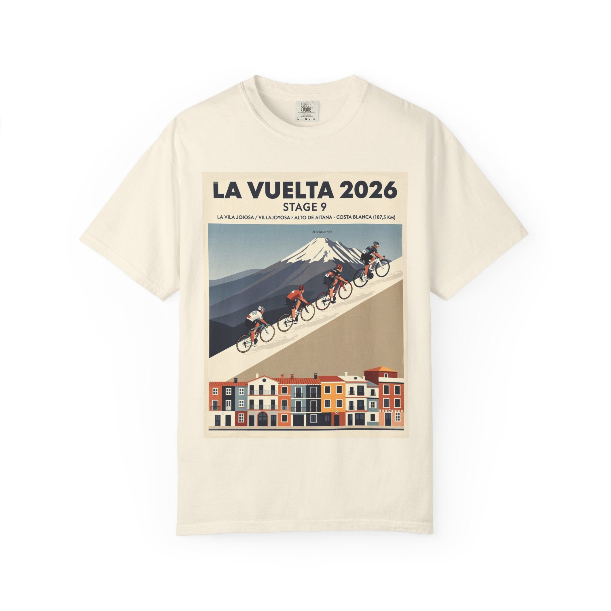 2026 Vuelta a España Stage 9 Cycling T-Shirt | Villajoyosa to Alto de Aitana 187.5km | Graphic Tee