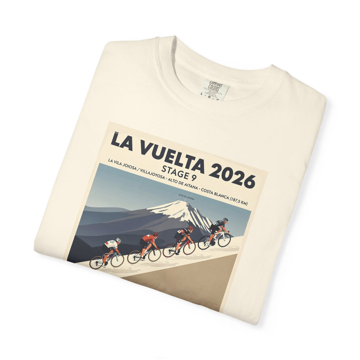 2026 Vuelta a España Stage 9 Cycling T-Shirt | Villajoyosa to Alto de Aitana 187.5km | Graphic Tee