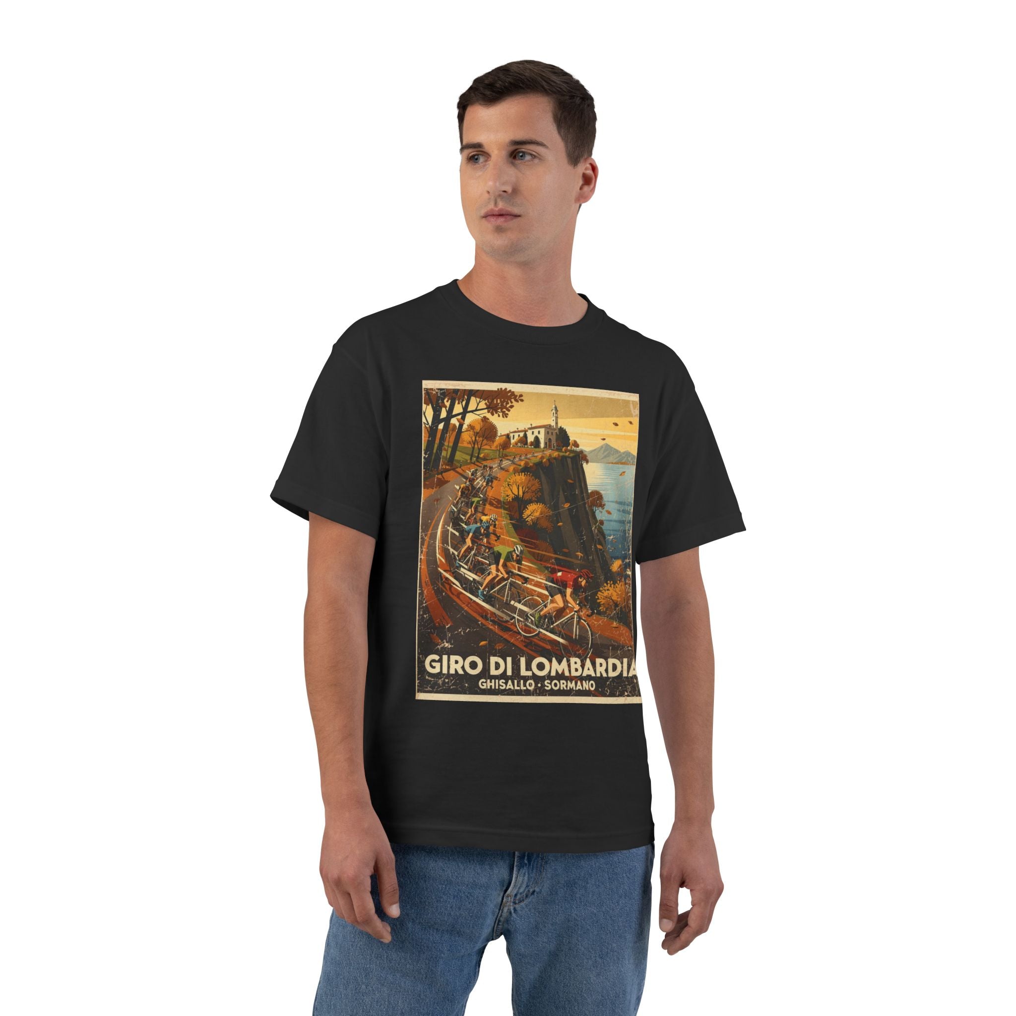 Il Lombardia Giro di Lombardia Cycling Poster T-Shirt | Madonna del Ghisallo, Muro di Sormano