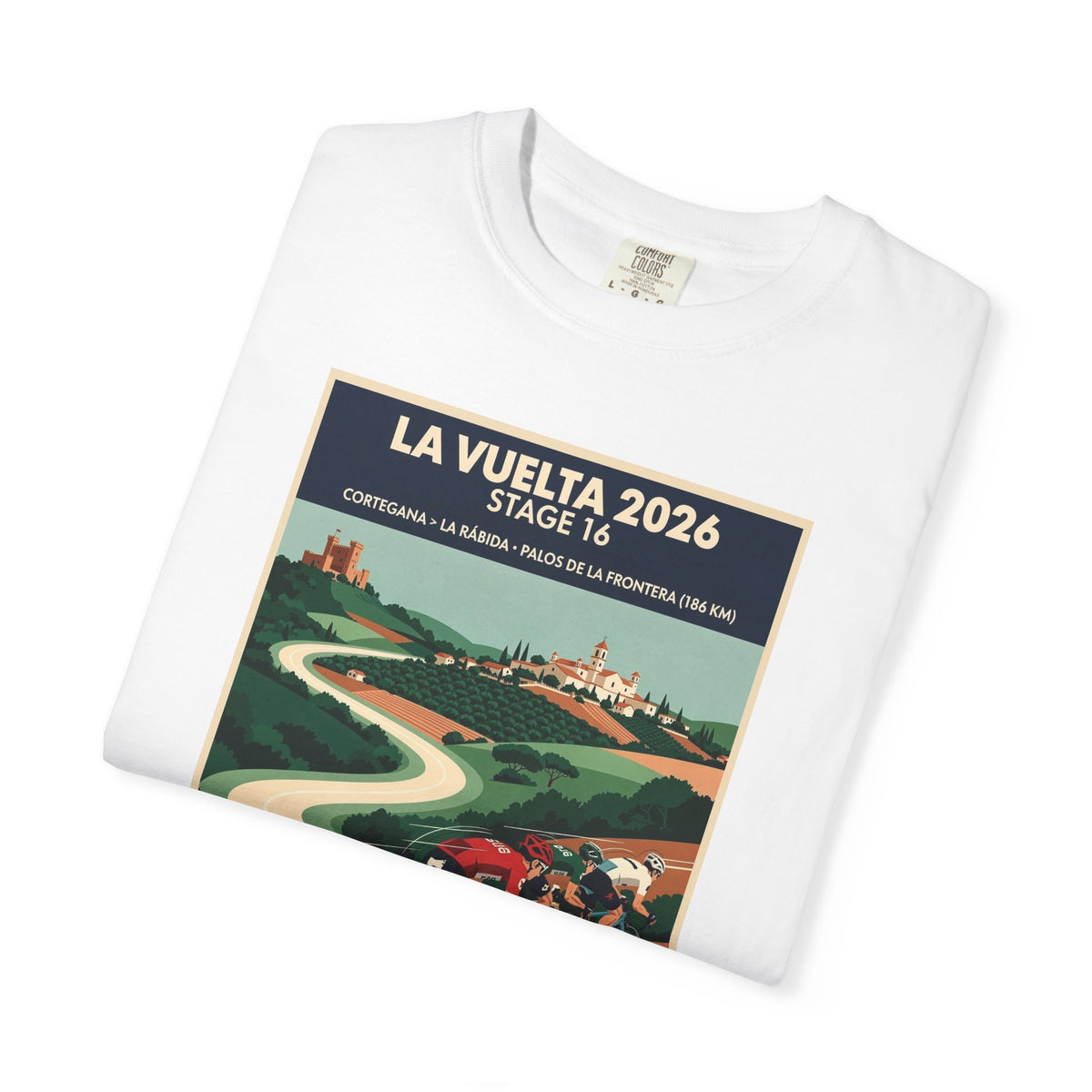 2026 Vuelta a España Stage 16 Cycling T-Shirt | Cortegana to Palos de la Frontera 186km | Graphic Tee