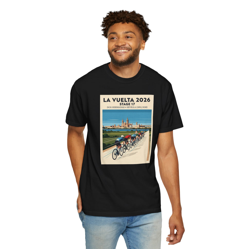 2026 Vuelta a España Stage 17 Cycling T-Shirt | Dos Hermanas to Sevilla 189.2km | Graphic Tee