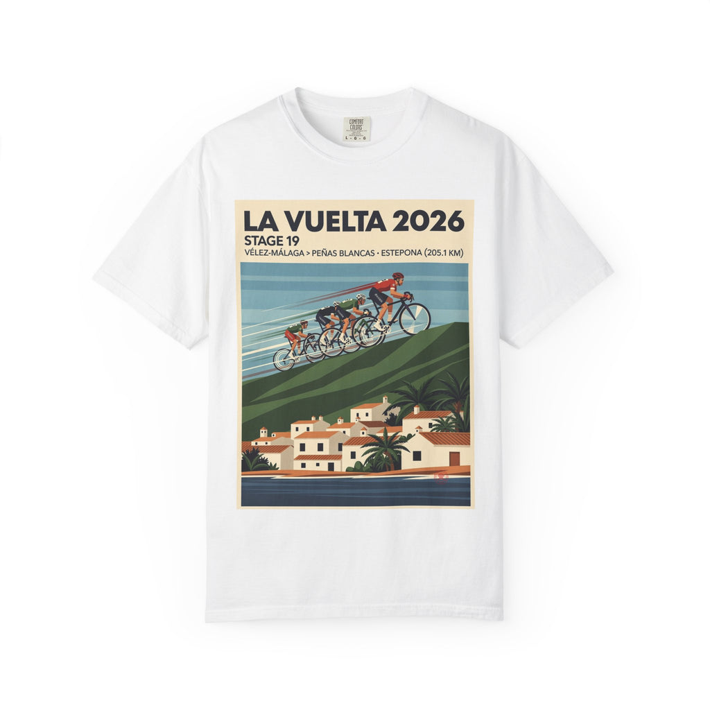 2026 Vuelta a España Stage 19 Cycling T-Shirt | Vélez-Málaga to Peñas Blancas 205.1km | Graphic Tee