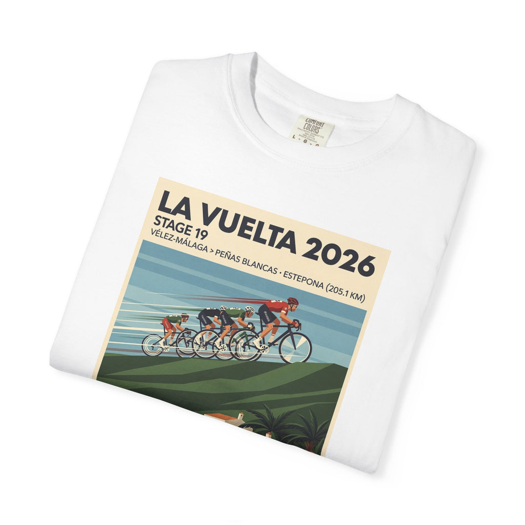 2026 Vuelta a España Stage 19 Cycling T-Shirt | Vélez-Málaga to Peñas Blancas 205.1km | Graphic Tee