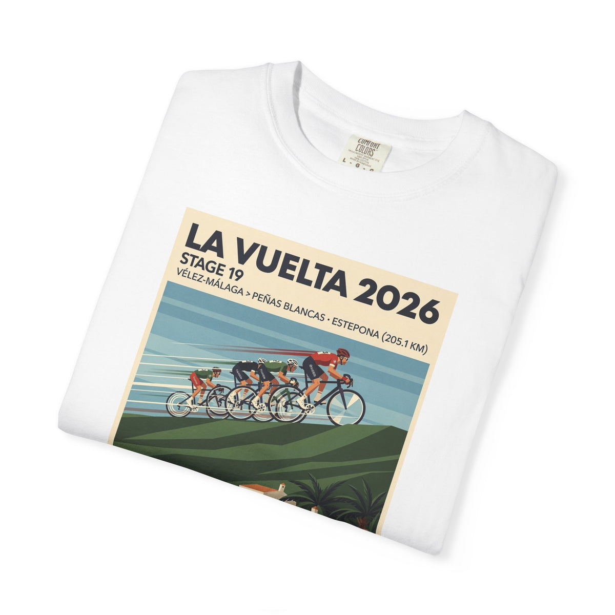 2026 Vuelta a España Stage 19 Cycling T-Shirt | Vélez-Málaga to Peñas Blancas 205.1km | Graphic Tee