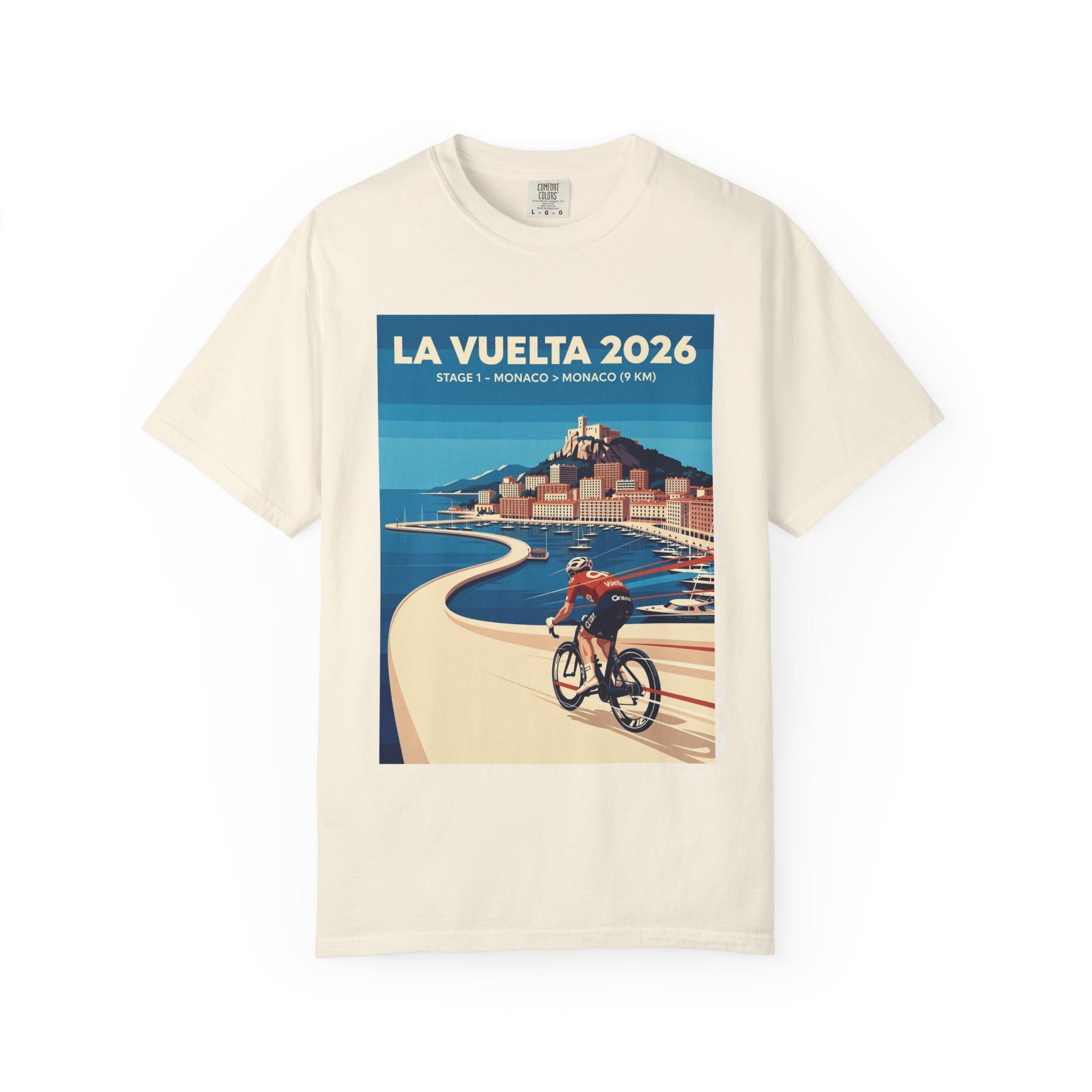 La Vuelta 2026 Stage 1 Monaco Vintage Cycling Poster Tee