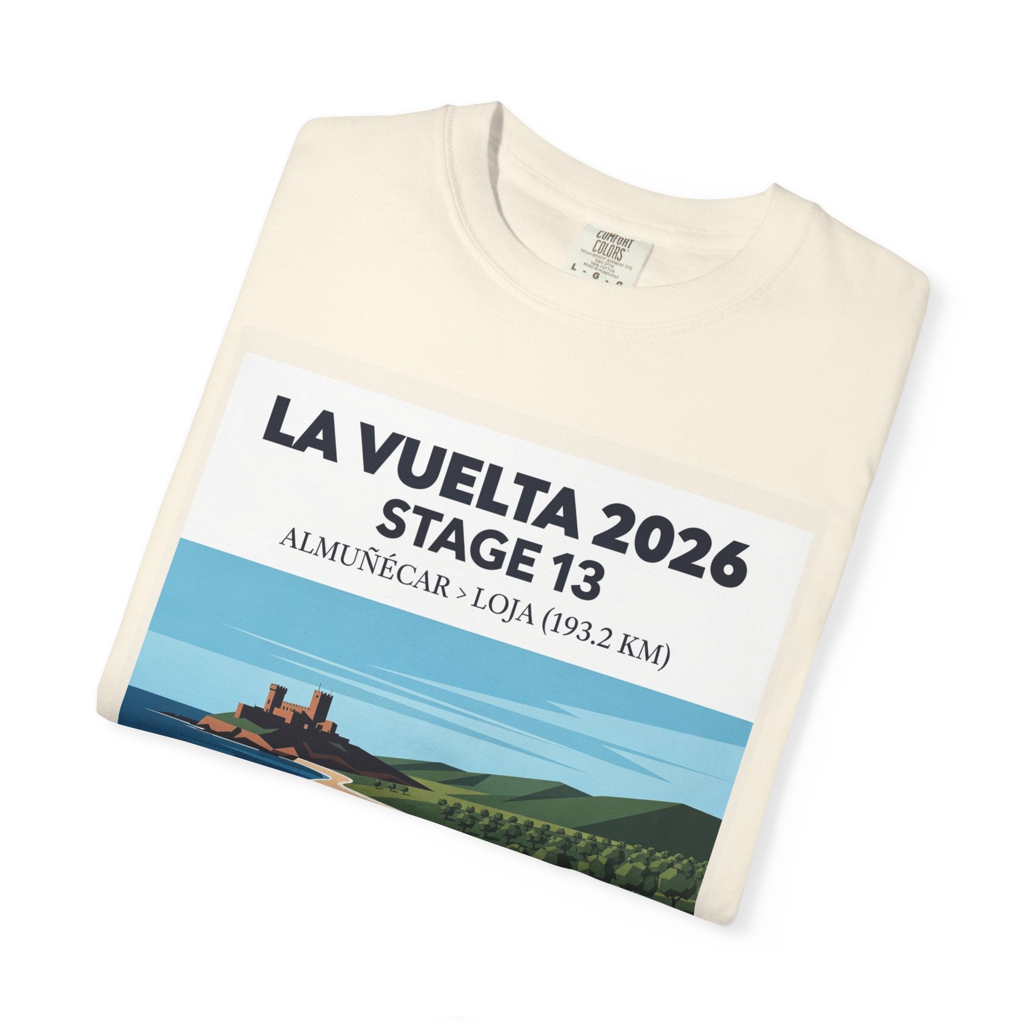 2026 Vuelta a España Stage 13 Cycling T-Shirt | Almuñécar to Loja 193.2km | Graphic Tee