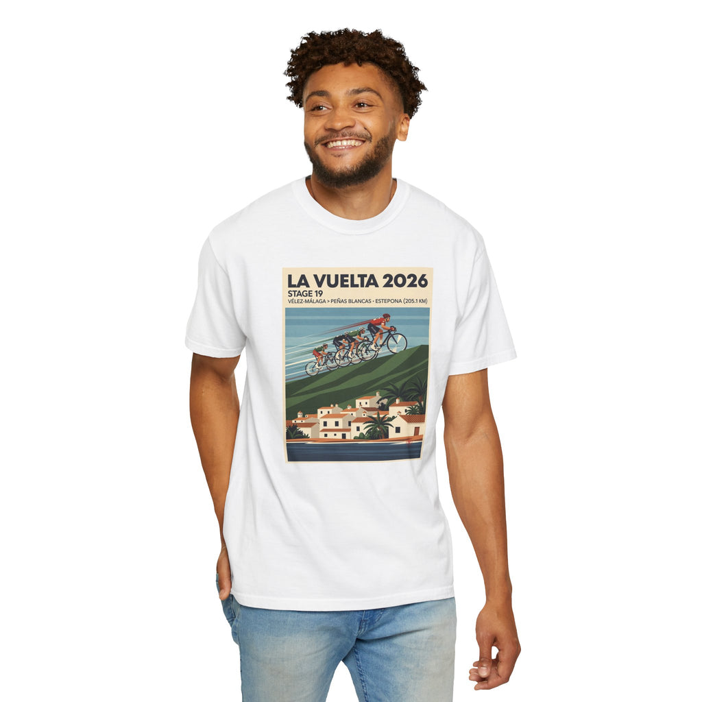 2026 Vuelta a España Stage 19 Cycling T-Shirt | Vélez-Málaga to Peñas Blancas 205.1km | Graphic Tee