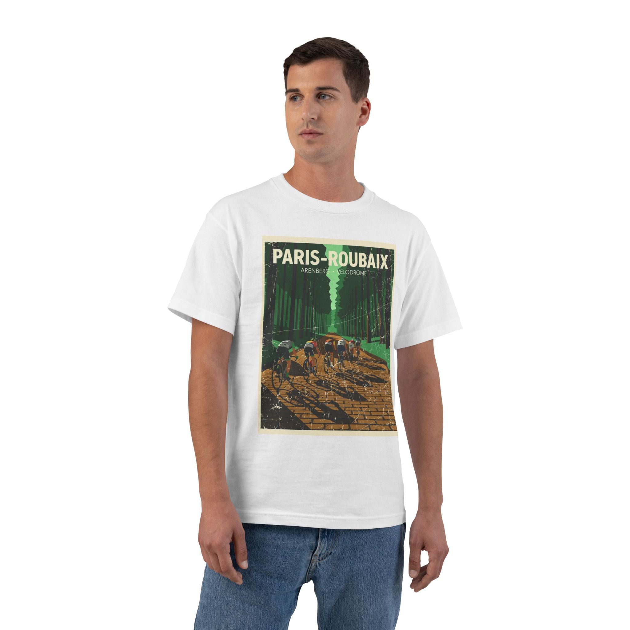Paris Roubaix Echelon Cycling T-Shirt | Arenberg Velodrome Graphic Tee