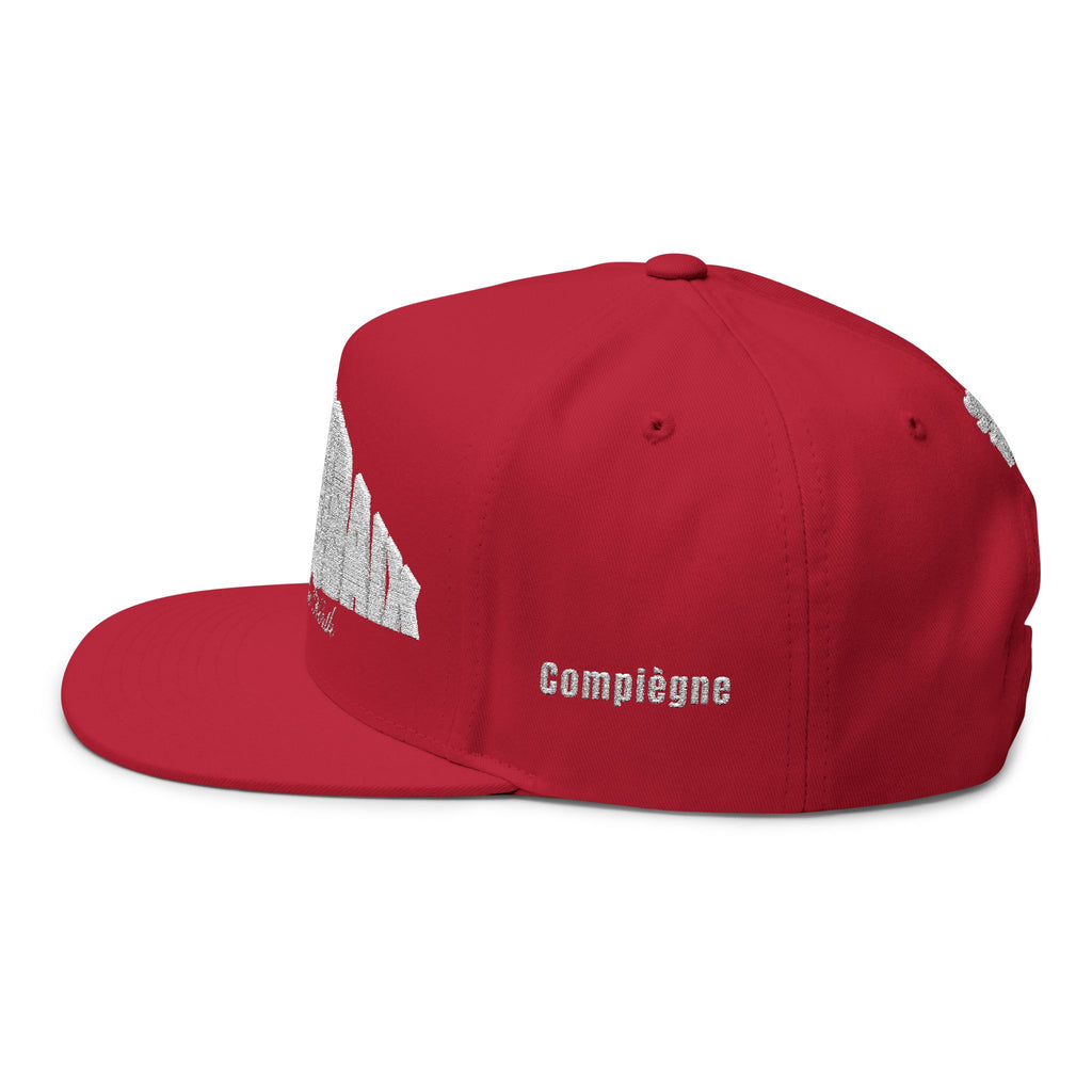 Embroidered Flat Bill Snapback Cap, Paris-Roubaix Race Hat, Stylish Christmas Gift, Cyclist Cap, Yupoong High Quality