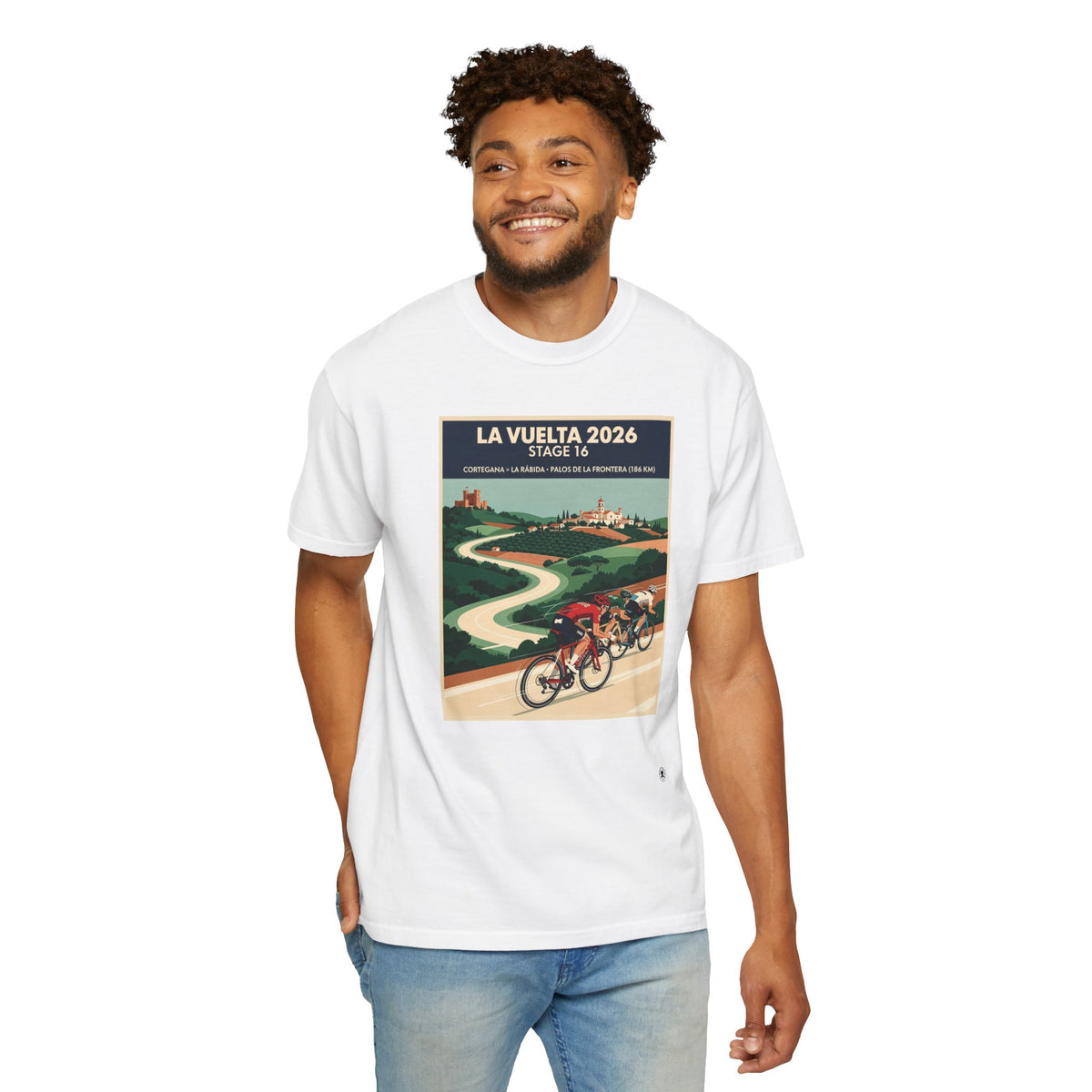 2026 Vuelta a España Stage 16 Cycling T-Shirt | Cortegana to Palos de la Frontera 186km | Graphic Tee